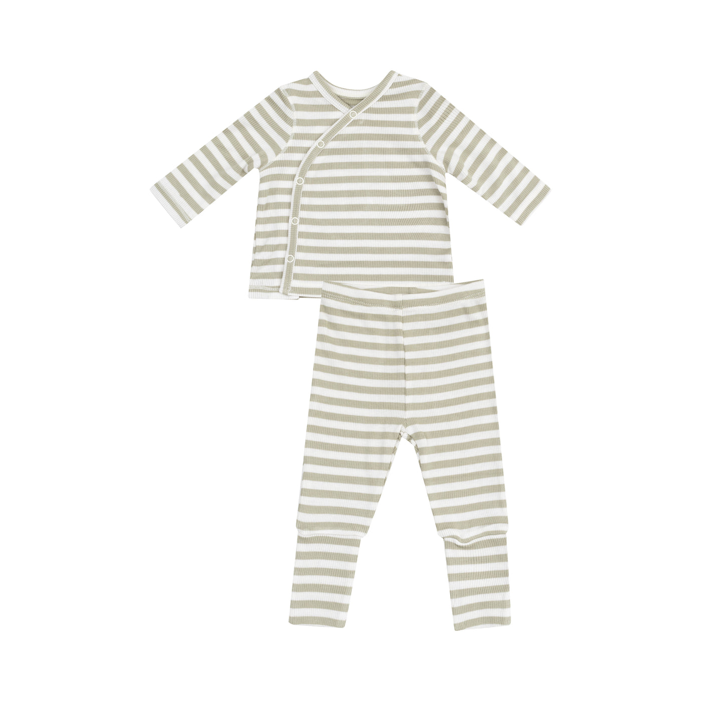 Lounge Wear Set - Stripe Sage