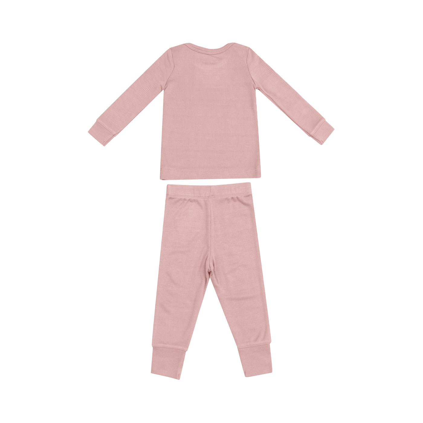 Rib Lounge Wear Set - Solid Silver Pink-Angel Dear