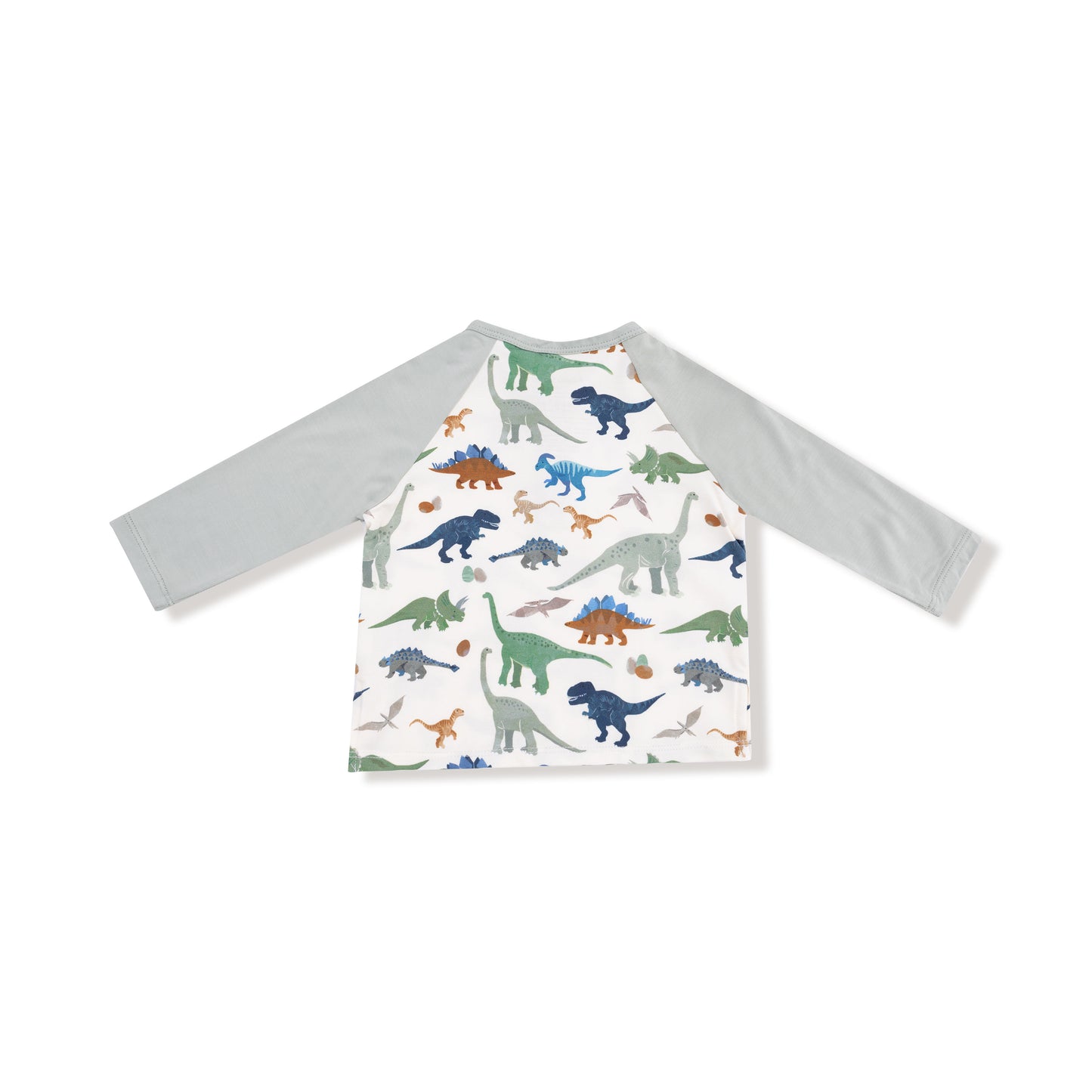 Long Sleeve Raglan Henley + Jogger in our  Washy Dinos print from Angel Dear