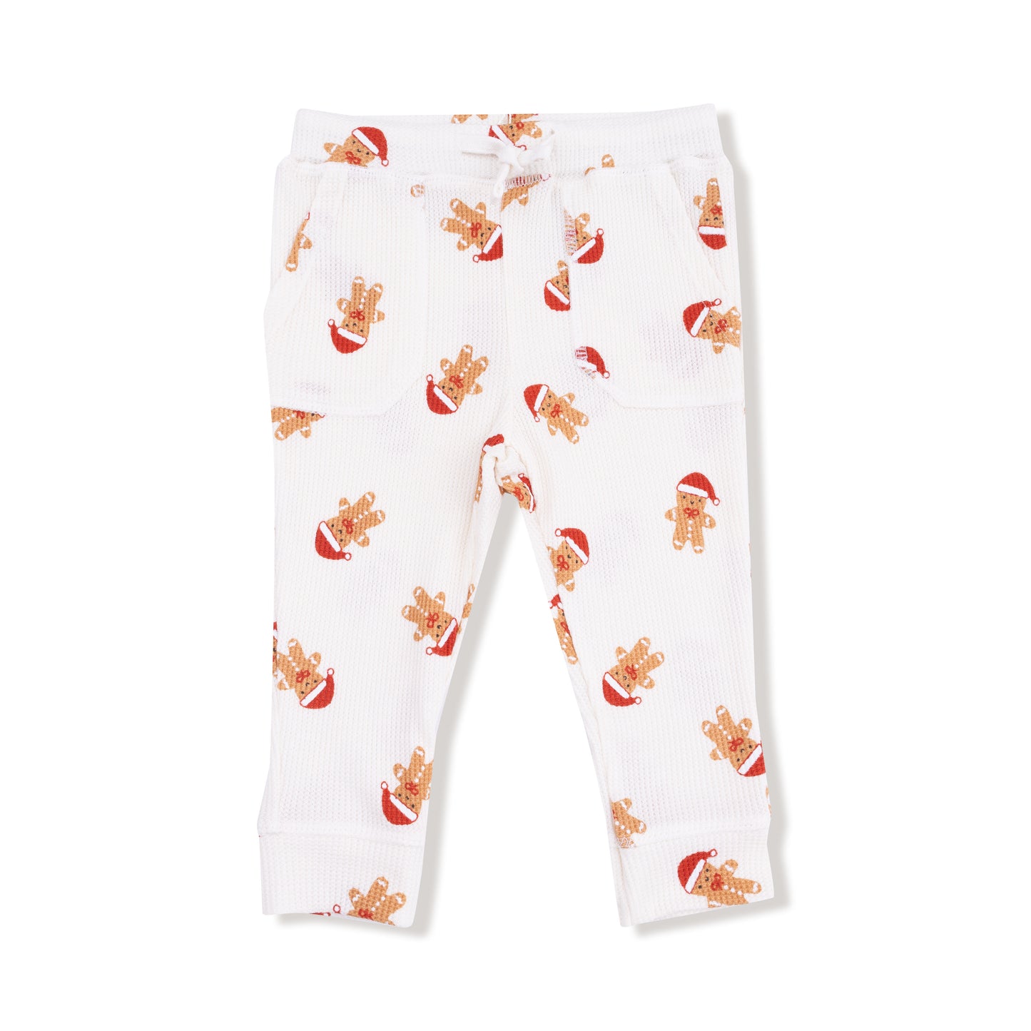 Waffle Jogger Pant in our  Gingerbread print from Angel Dear