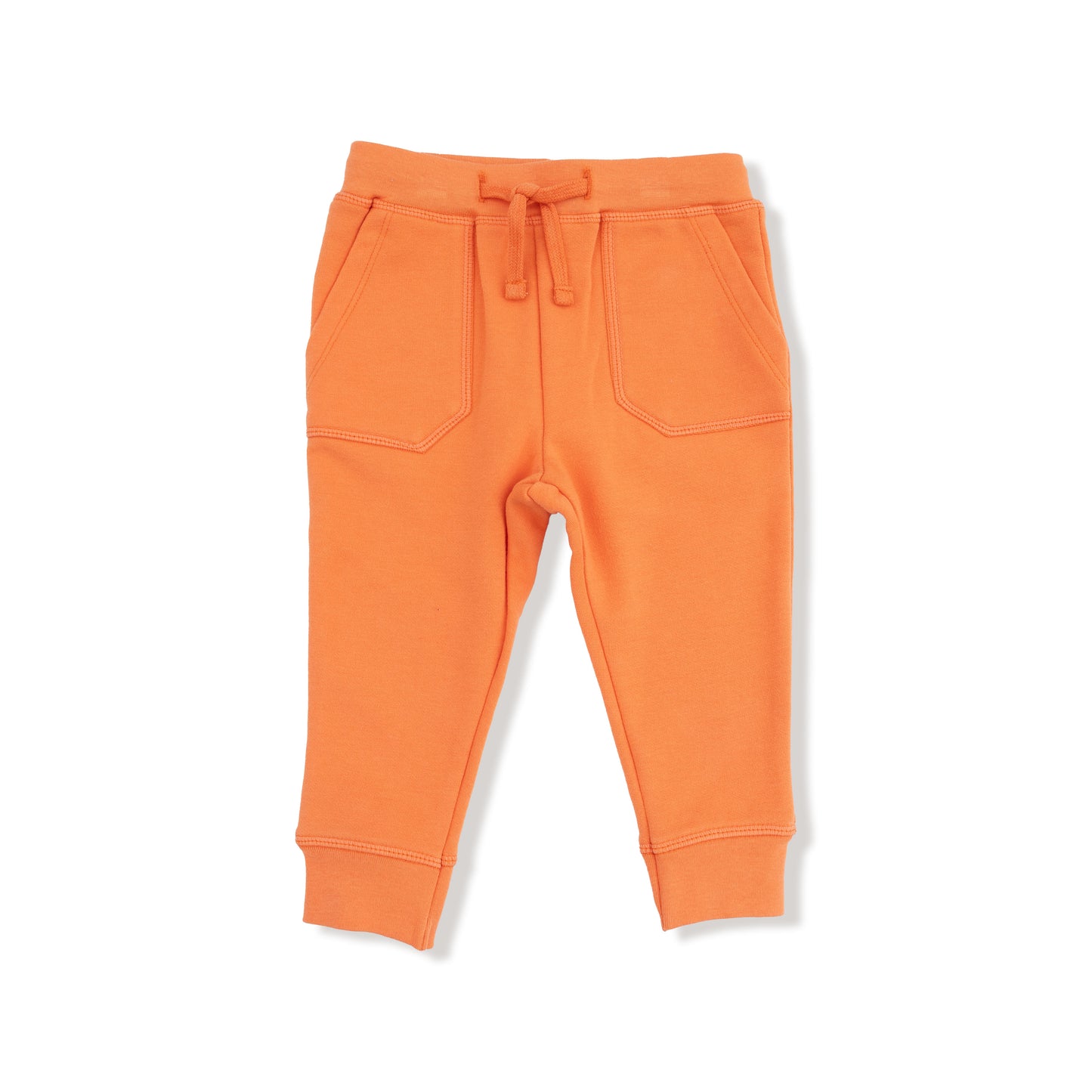 Jogger Pant in our  Varsity - Orange print from Angel Dear
