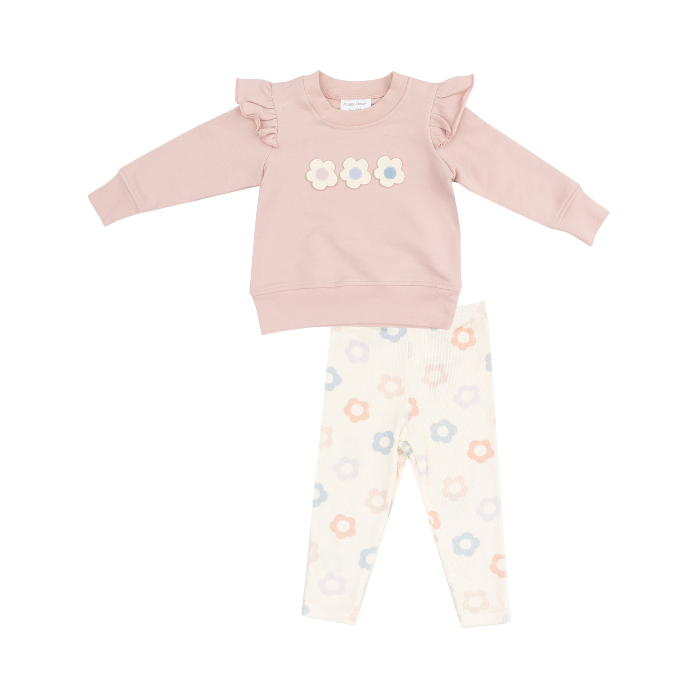 French Terry Ruffle Sweatshirt + Leggings - Daisy Pop-Angel Dear