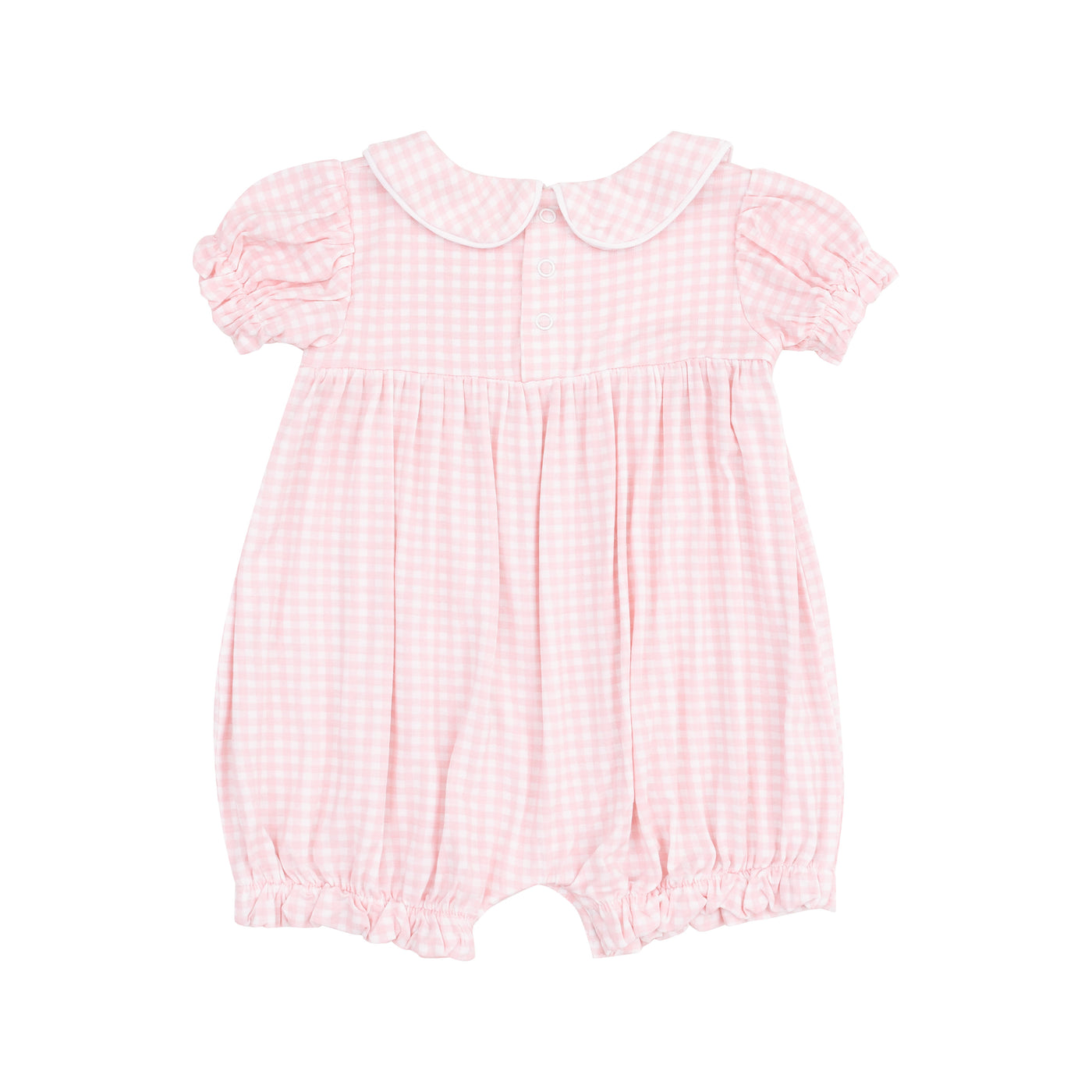 Classic Puff Sleeve Baby Doll Bubble - Mini Gingham Pink