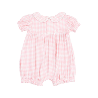 Classic Puff Sleeve Baby Doll Bubble - Mini Gingham Pink