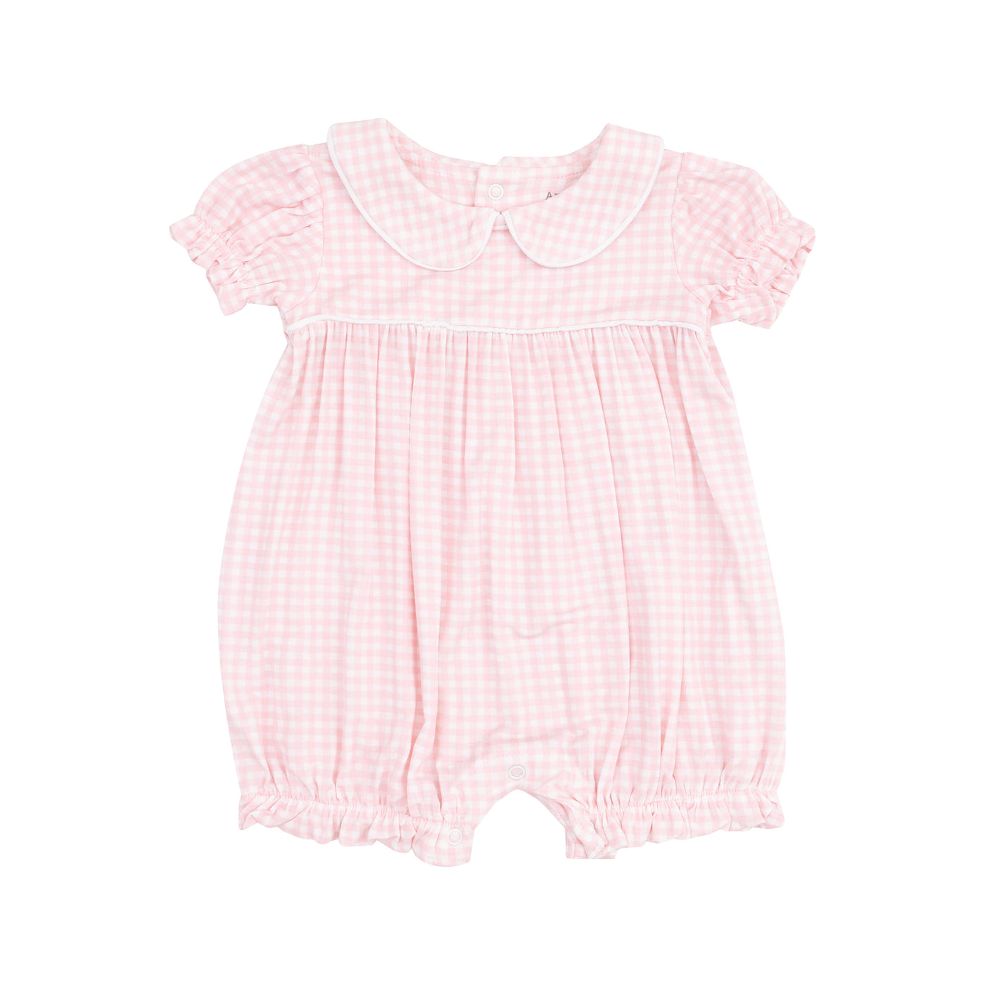 Classic Puff Sleeve Baby Doll Bubble - Mini Gingham Pink