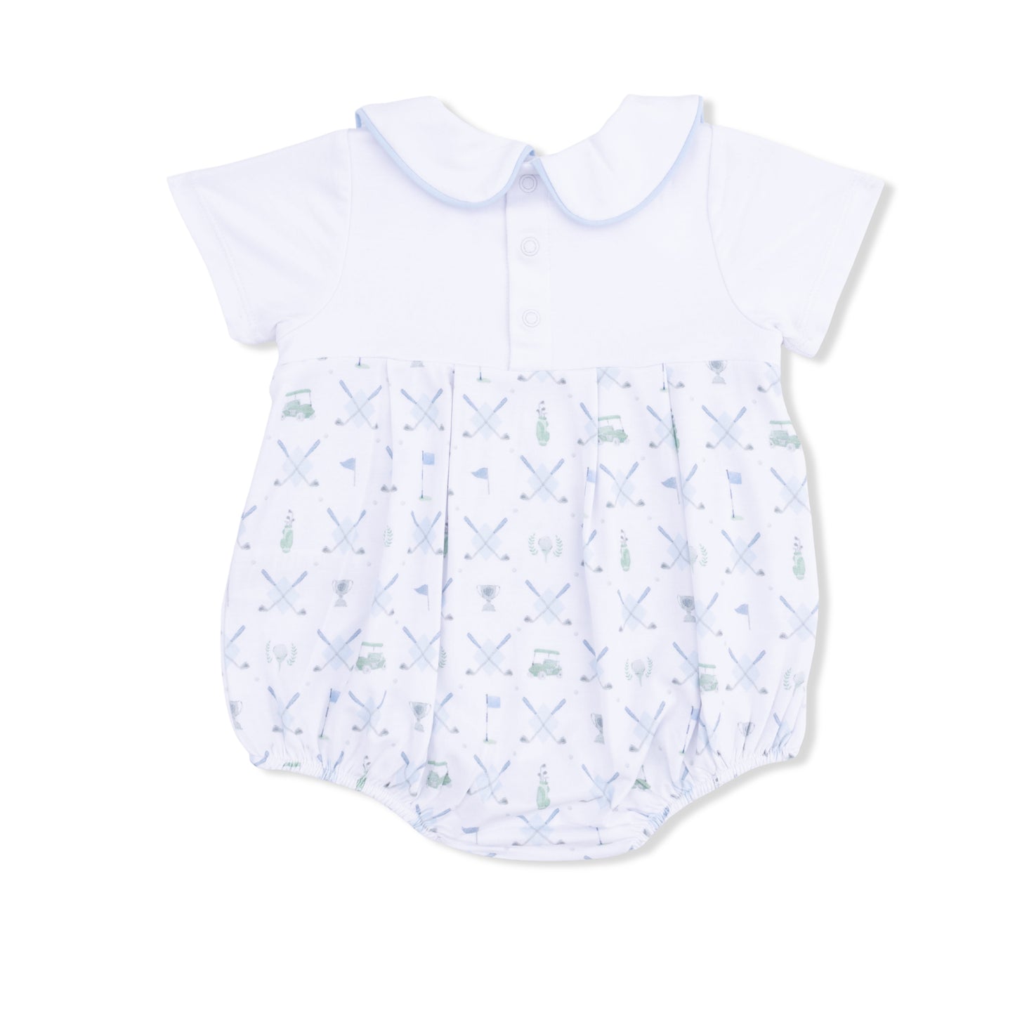 Golf Trellis Blue - Classic Box Pleat Bubble-Angel Dear