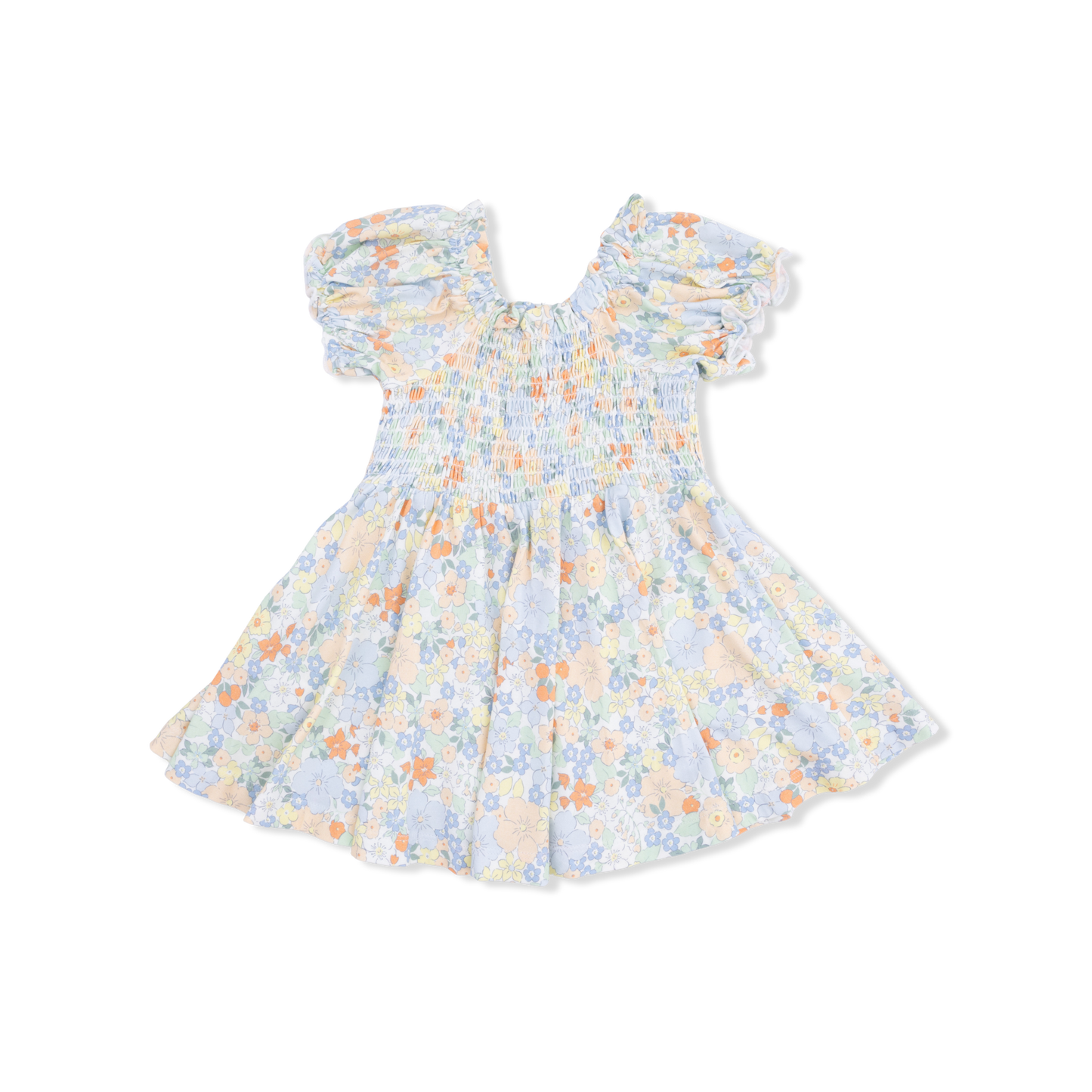 Georgia Floral - Smocked Twirly Dress and Bloomer-Angel Dear