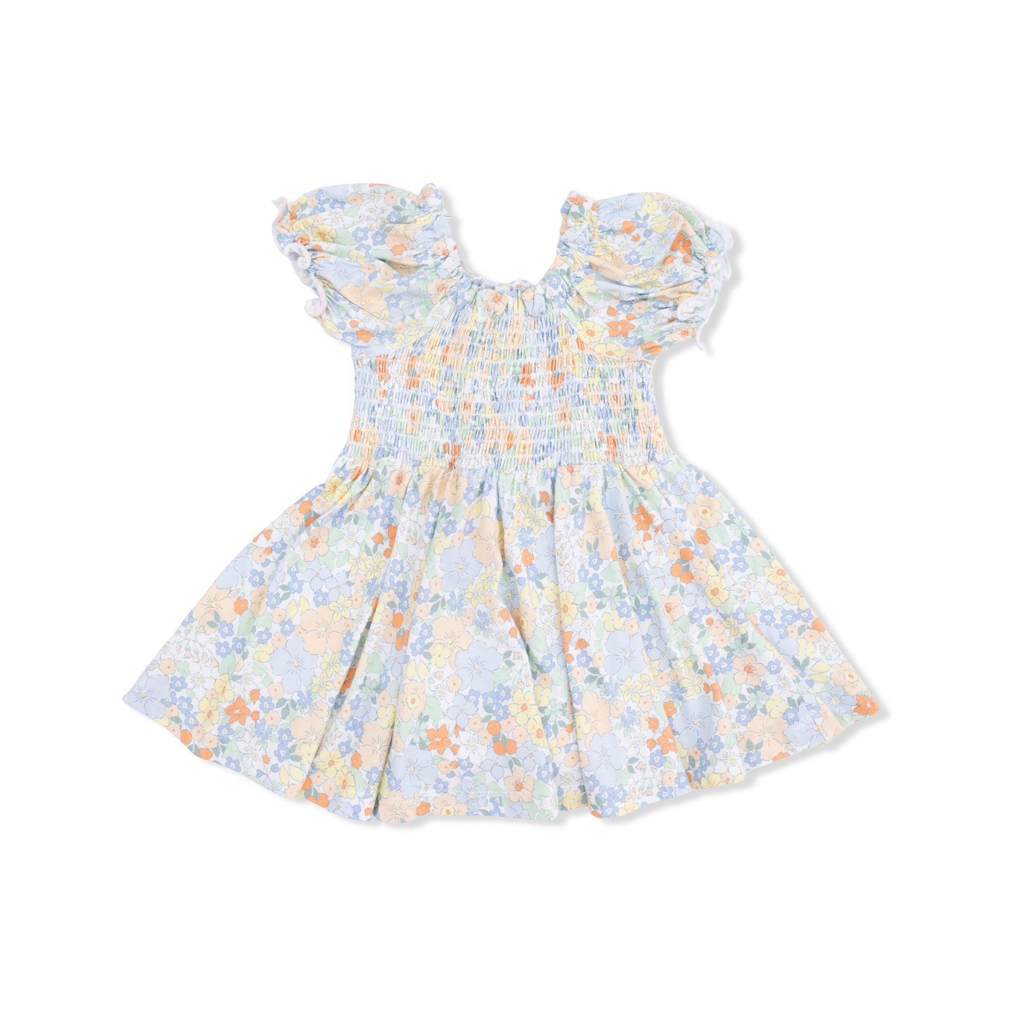 Georgia Floral - Smocked Twirly Dress and Bloomer-Angel Dear