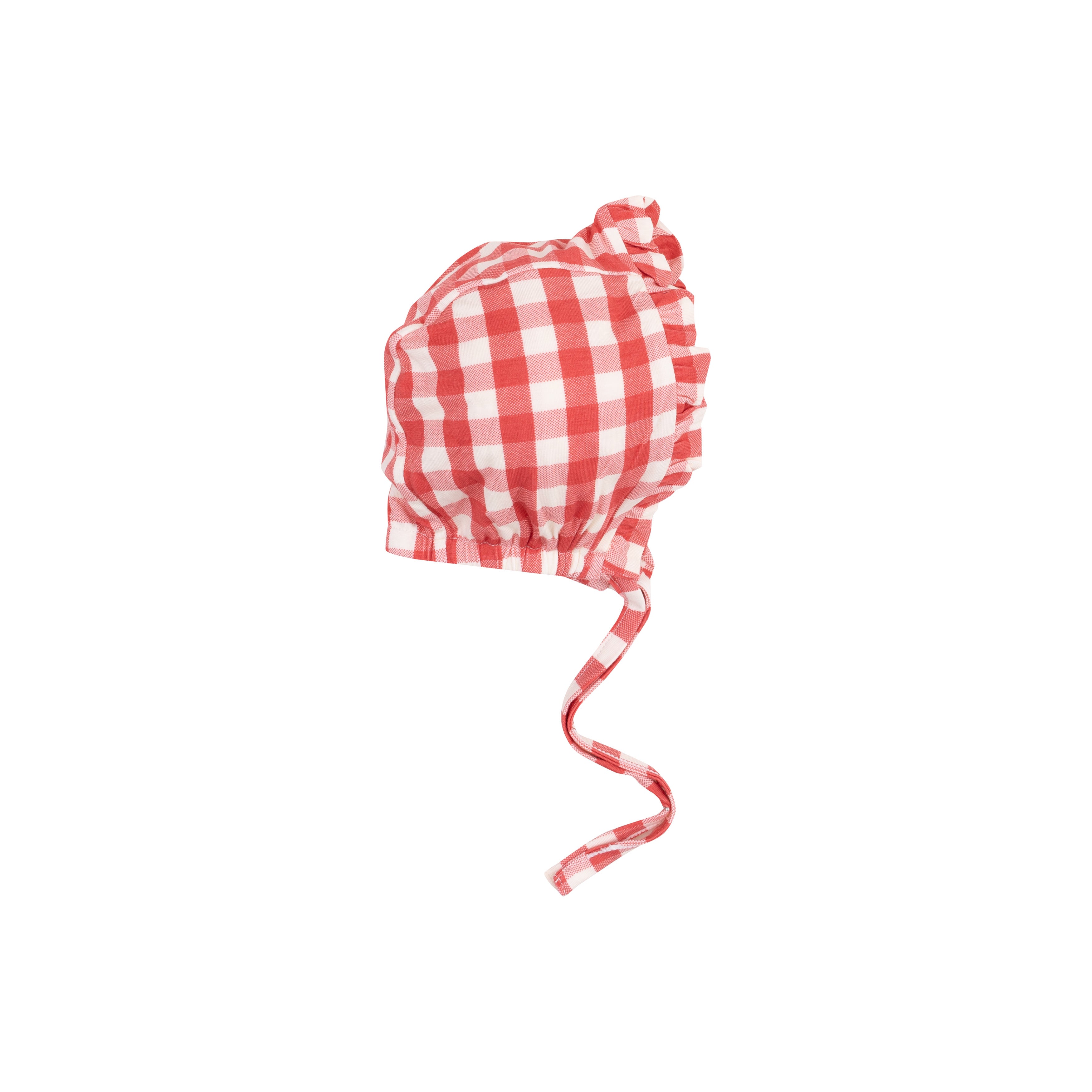 Ruffle Bonnet -  - Strawberry Gingham-Angel Dear