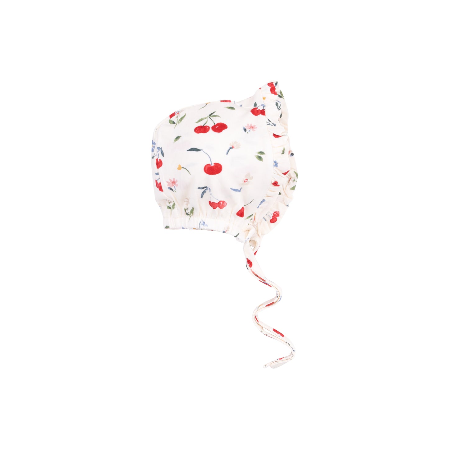 Ruffle Bonnet - Watercolor Cherries-Angel Dear