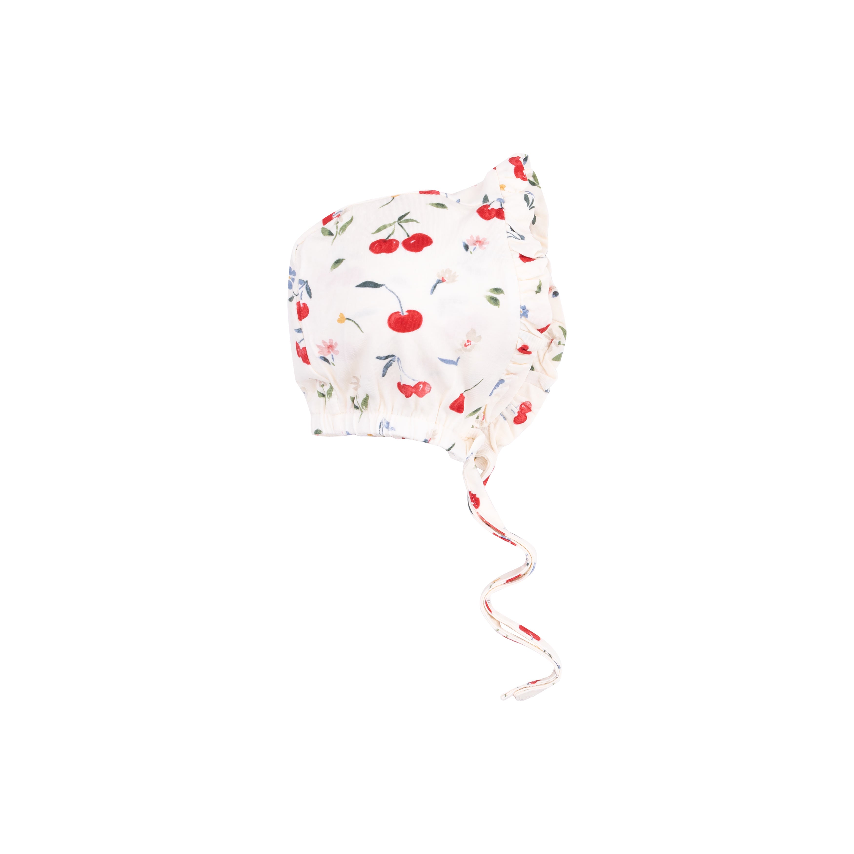Ruffle Bonnet - Watercolor Cherries-Angel Dear