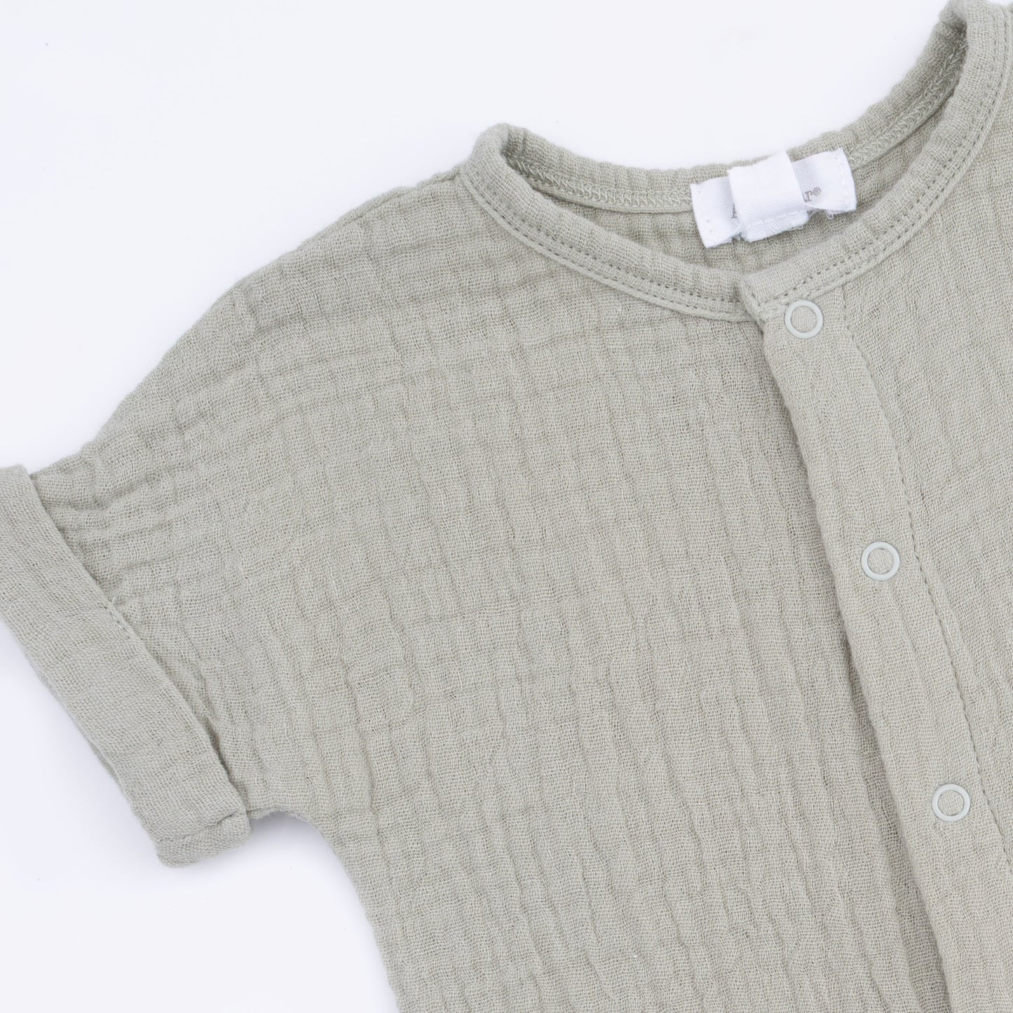 Solid Muslin Desert Green - Dolman Henley Shortall