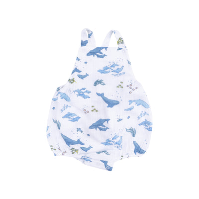 Sunsuit - Watercolor Blue Whales