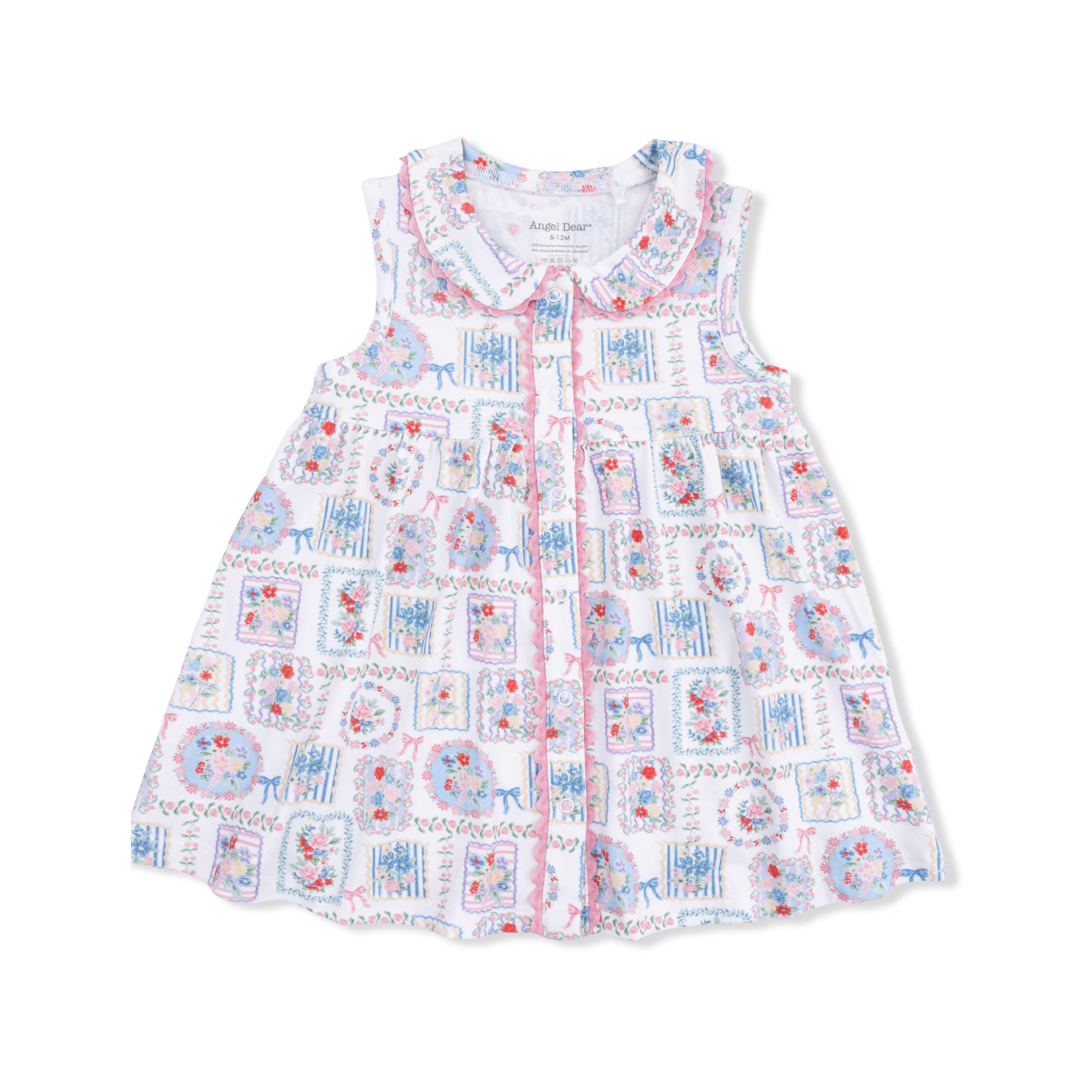 Julep's Floral Patchwork - Jill Dress with Bloomer & Knot Headband Set-Angel Dear