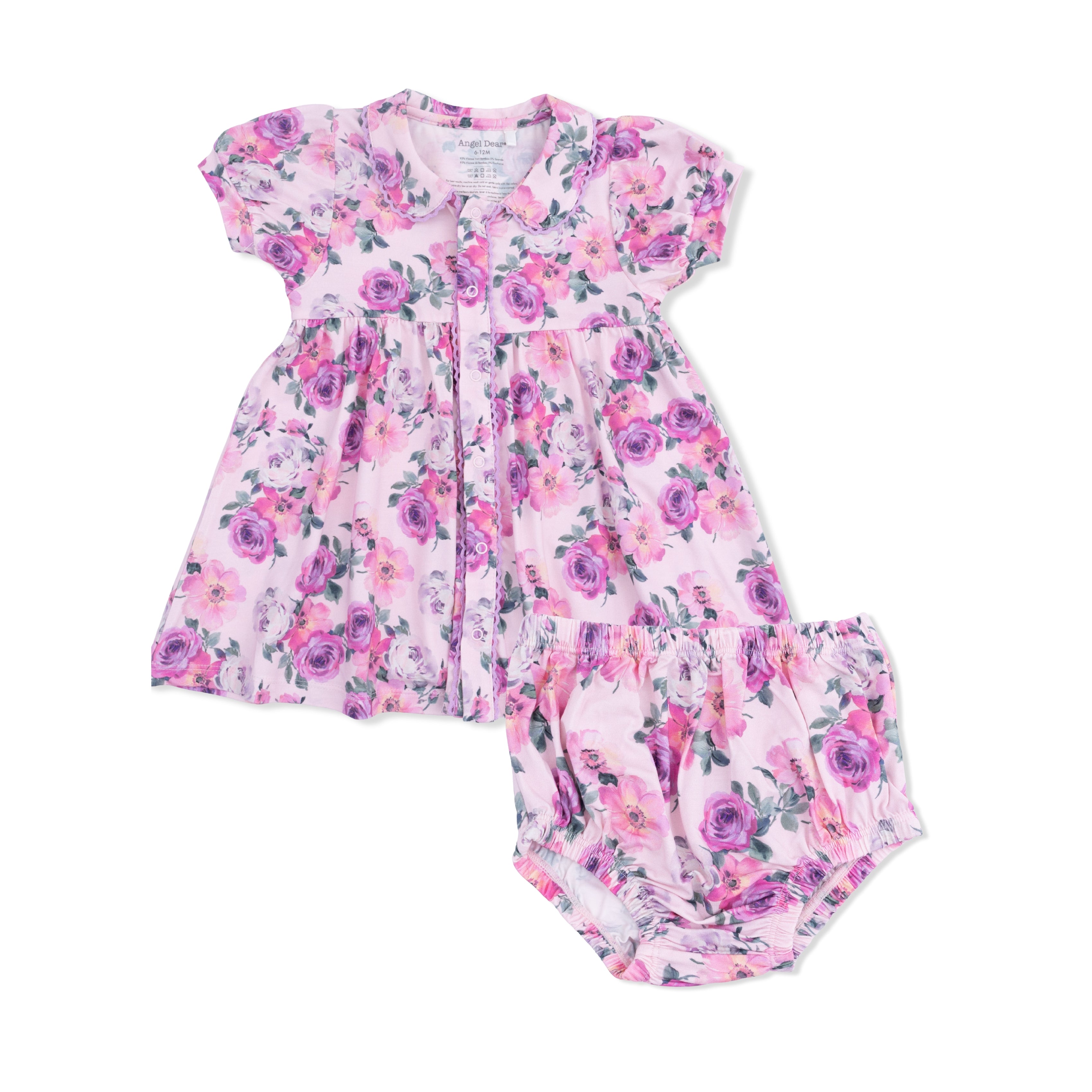 Rose Abundance - Betty Dress Puff Sleeve with Bloomer-Angel Dear