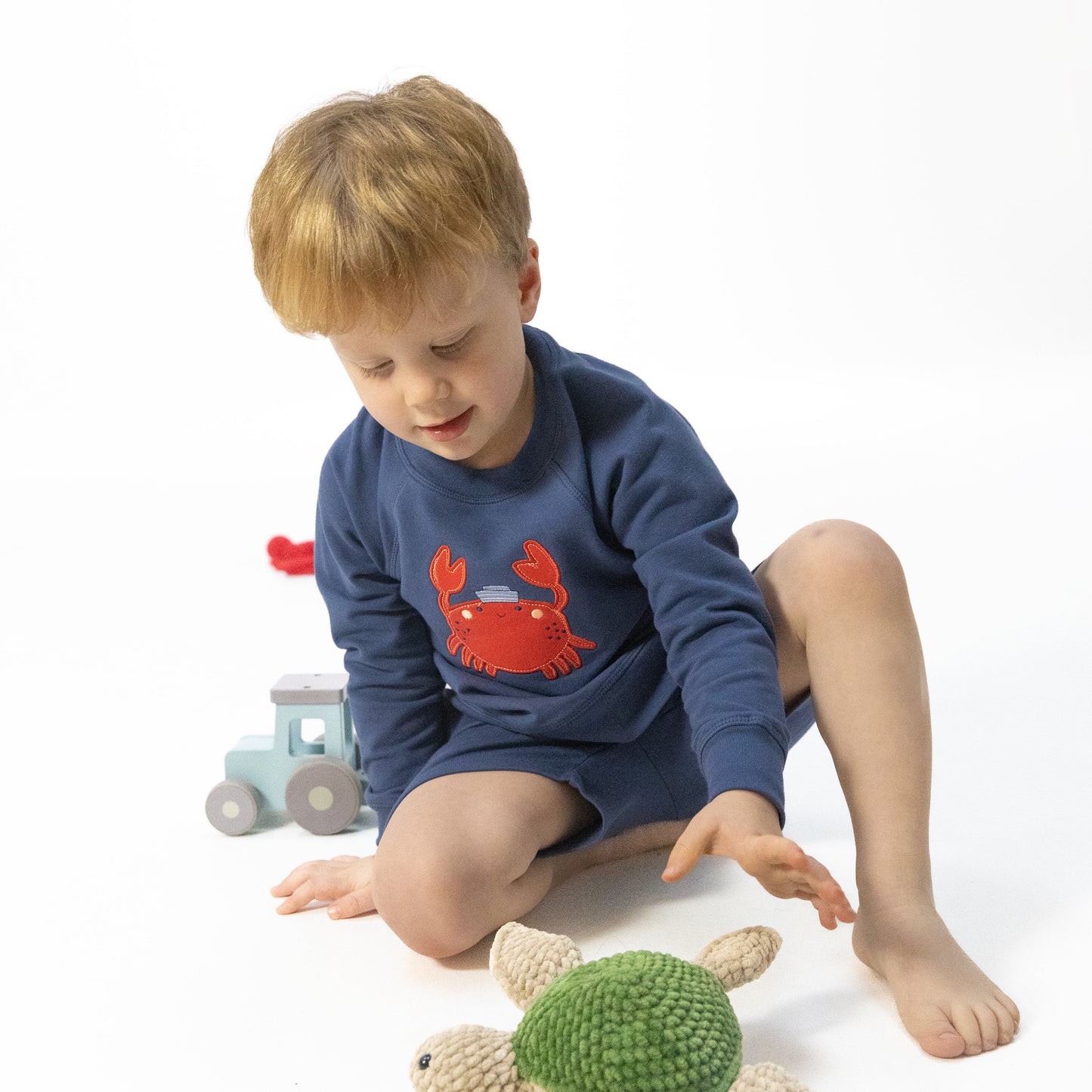 Sailor Sea Creatures Appliques - Raglan Sweatshirt-Angel Dear