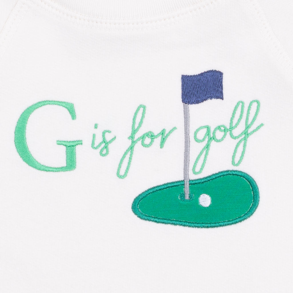 Golf Sets - Raglan Sweatshirt G is for Golf