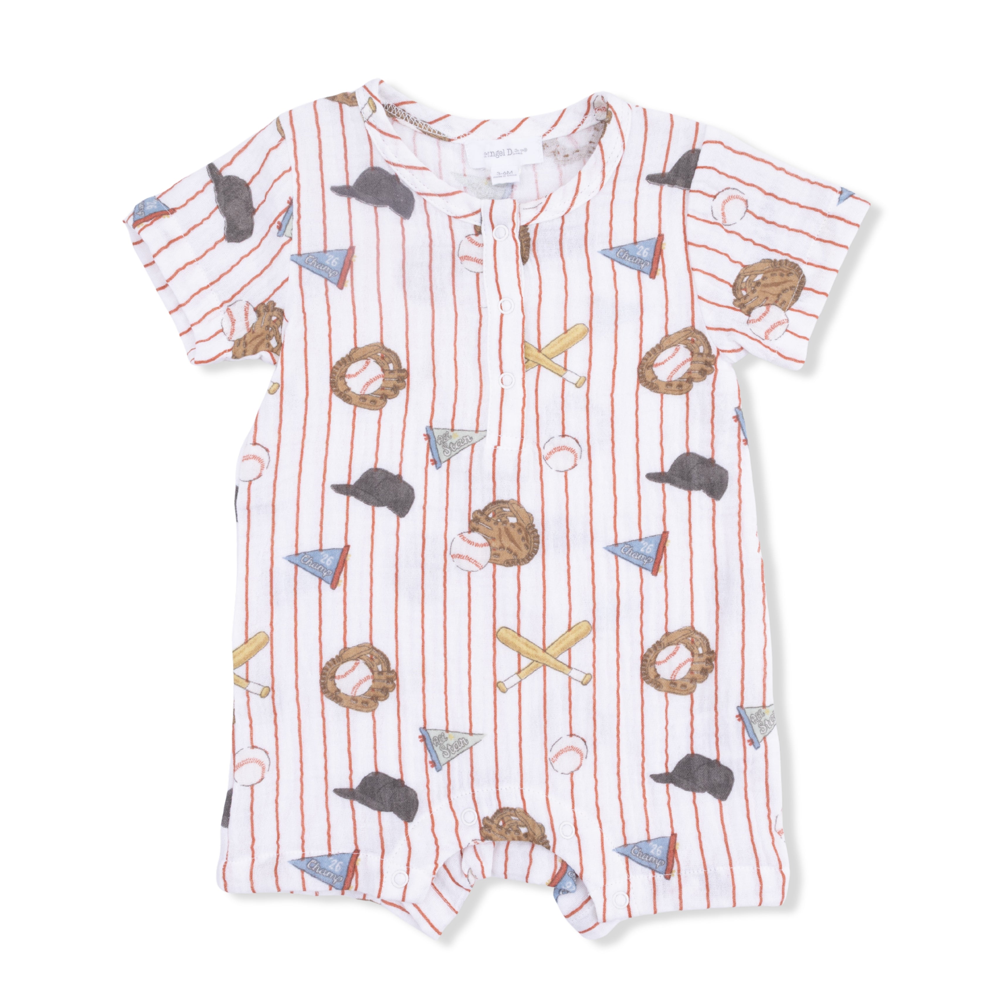 Vintage Baseball Stripe  - Henley Shortall-Angel Dear