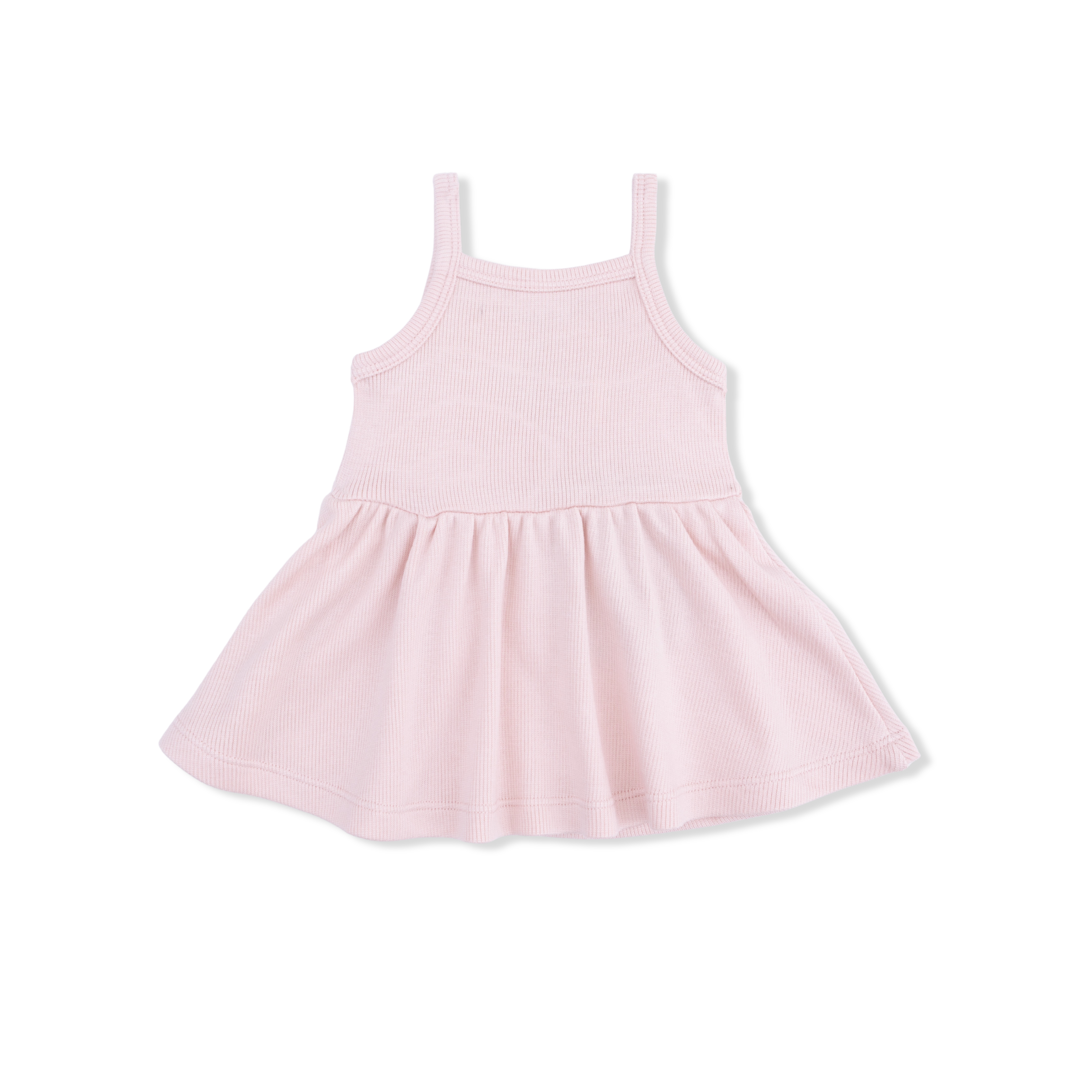 Solid Veiled Pink - Tank with Peplum-Angel Dear