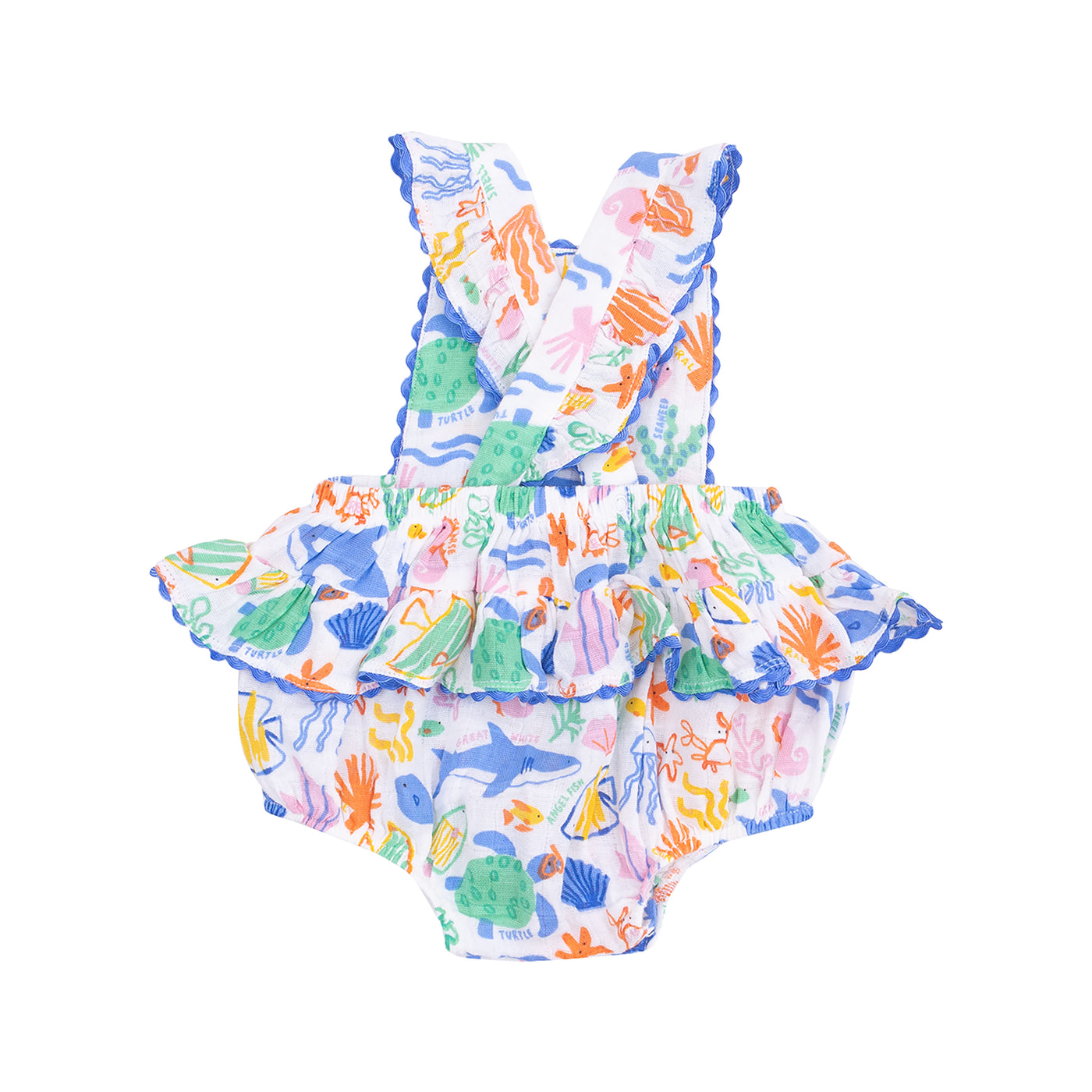 Ric-Rac Ruffle Sunsuit - Colorful Reef