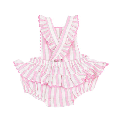 Ric-Rac Ruffle Sunsuit - Candy Stripe