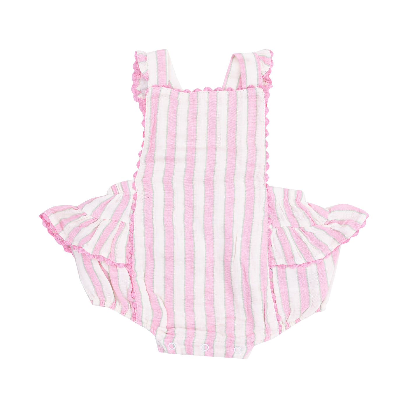 Ric-Rac Ruffle Sunsuit - Candy Stripe