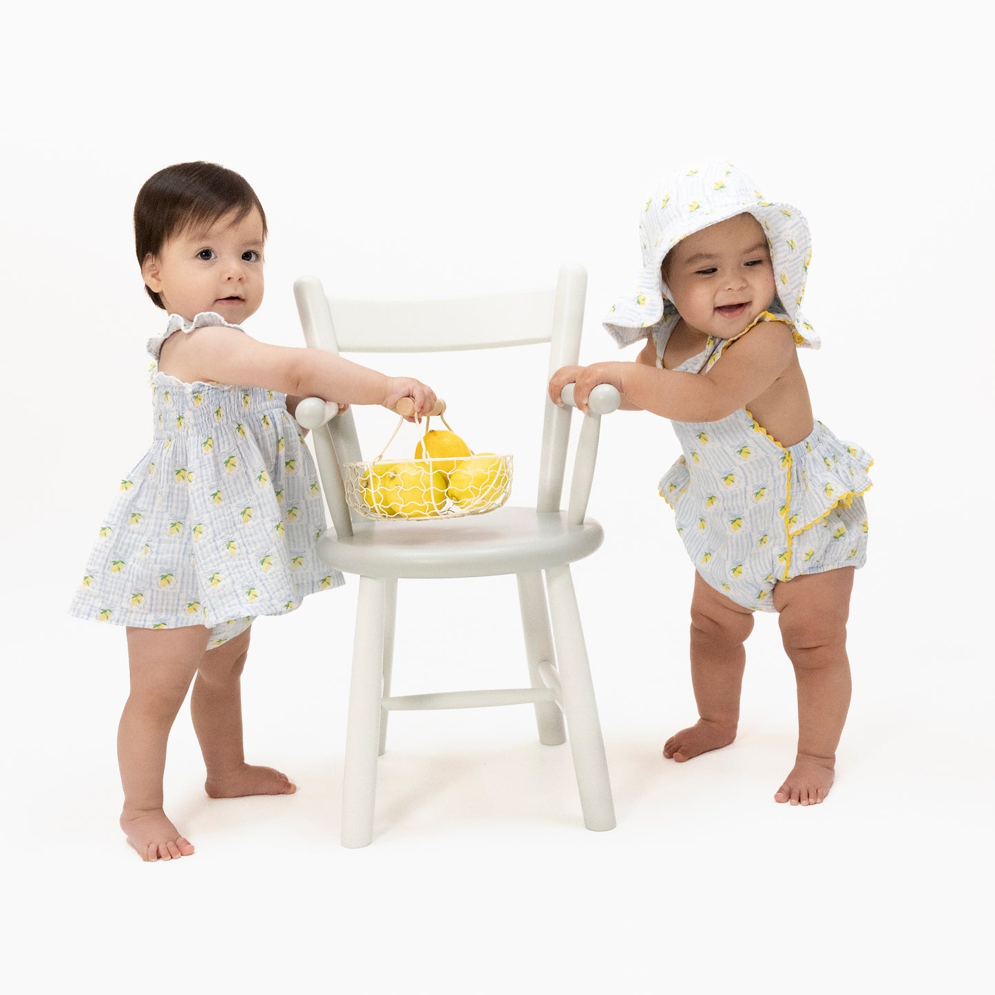 Lovely Lemons - Ric Rac Ruffle Sunsuit-Angel Dear