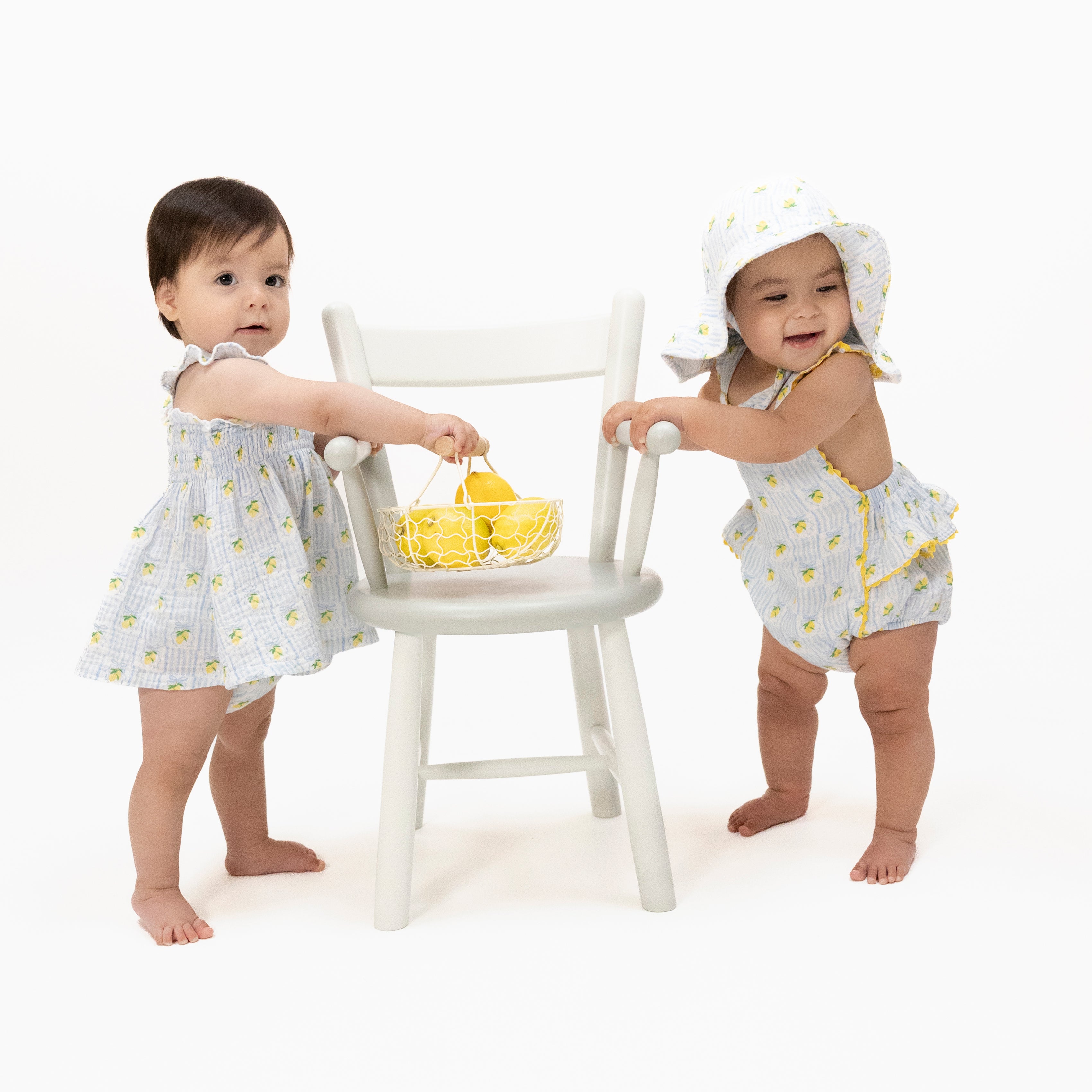 Lovely Lemons - Ric Rac Ruffle Sunsuit-Angel Dear