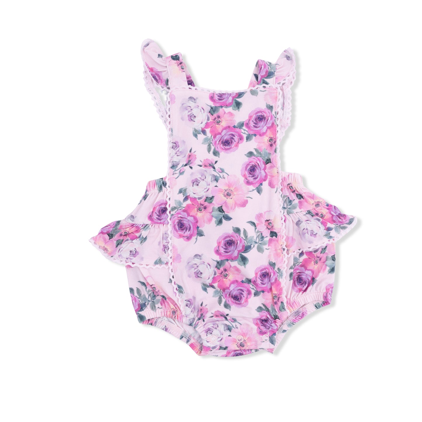 Rose Abundance - Ric Rac Ruffle Sunsuit