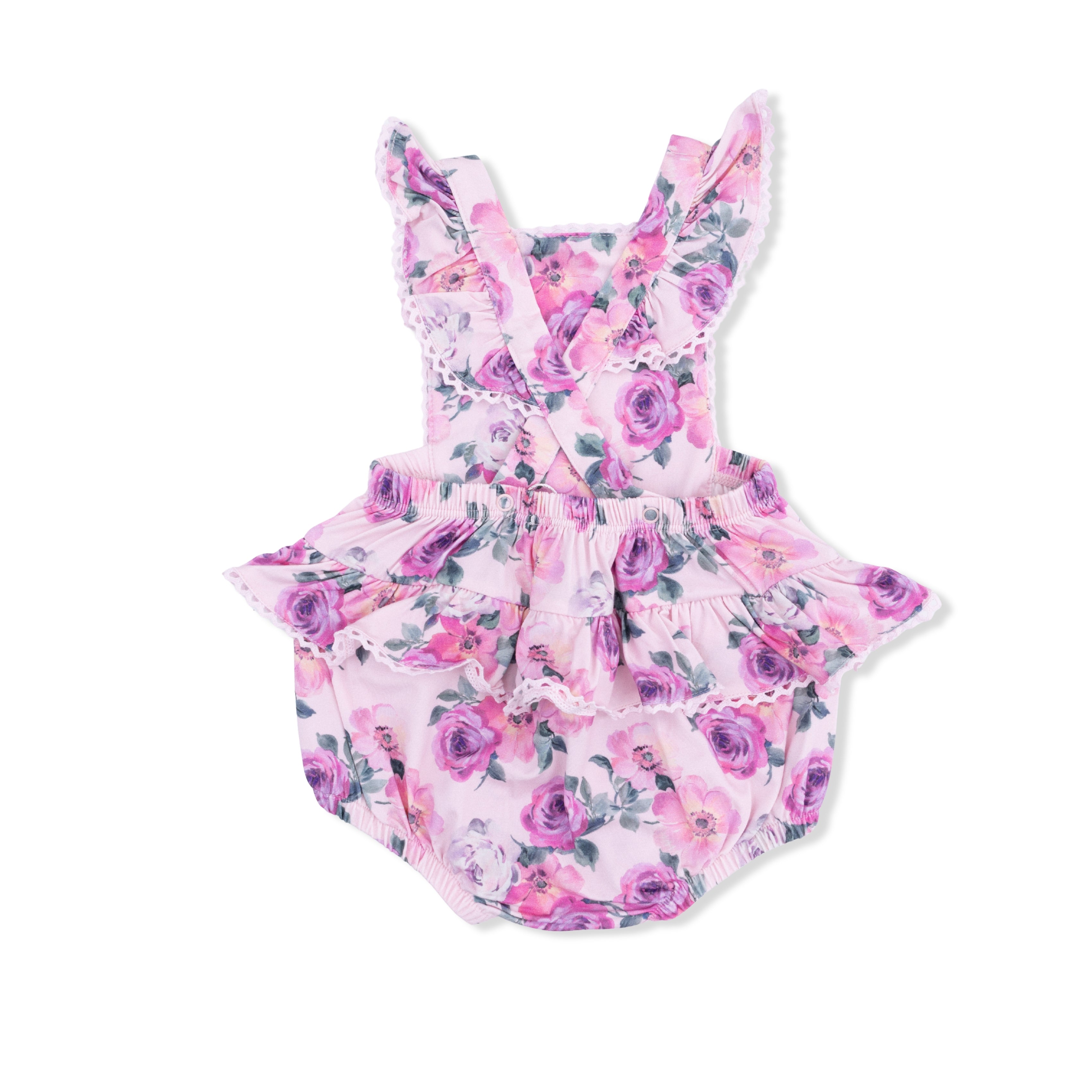 Rose Abundance - Ric Rac Ruffle Sunsuit
