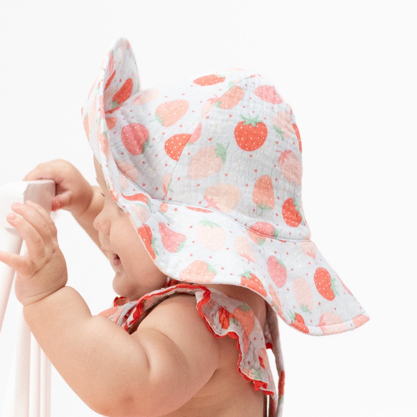 Strawberry Bliss - Wide Brim Sun Hat