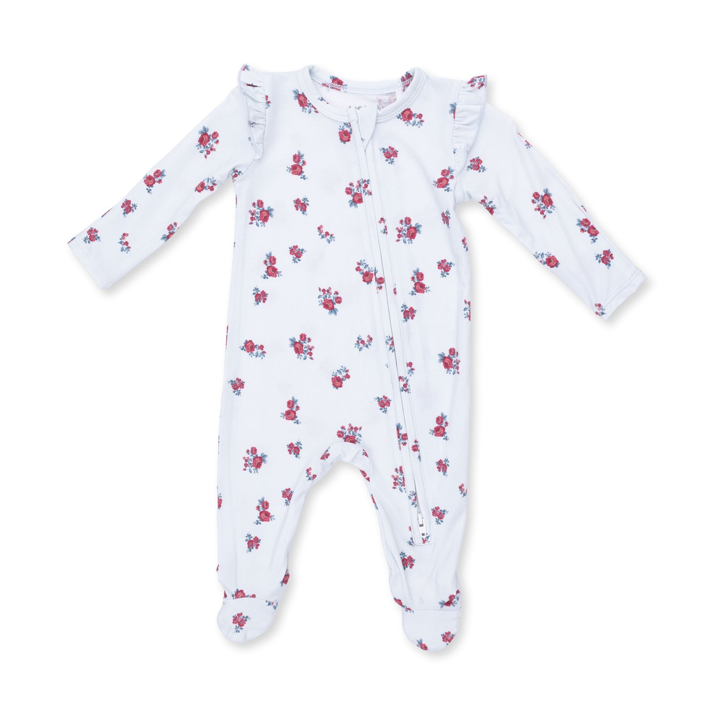 Alyssa Floral - 2 Way Ruffle Sleeve Zipper Footie