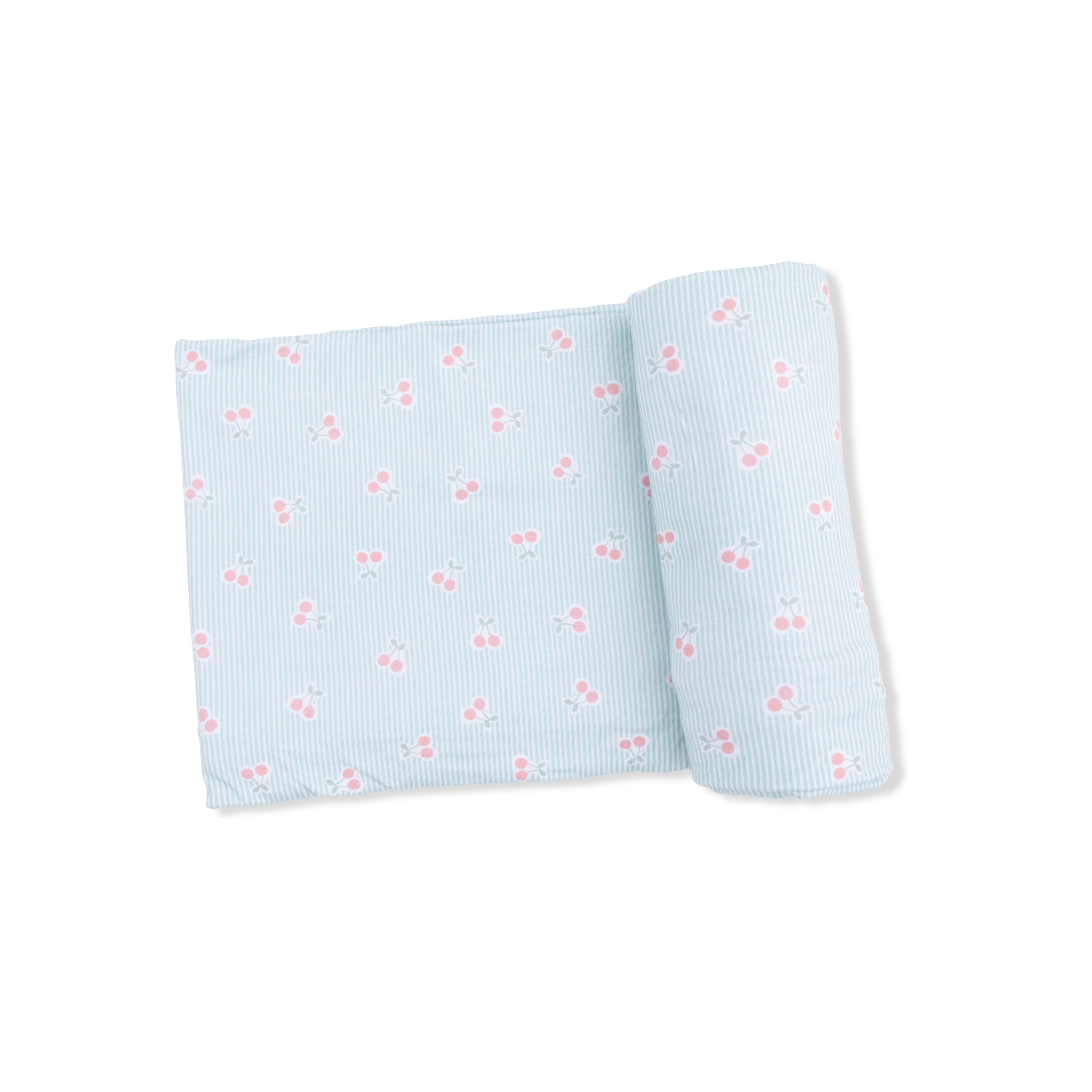Tiny Cherry Stripe - Swaddle Blanket-Angel Dear