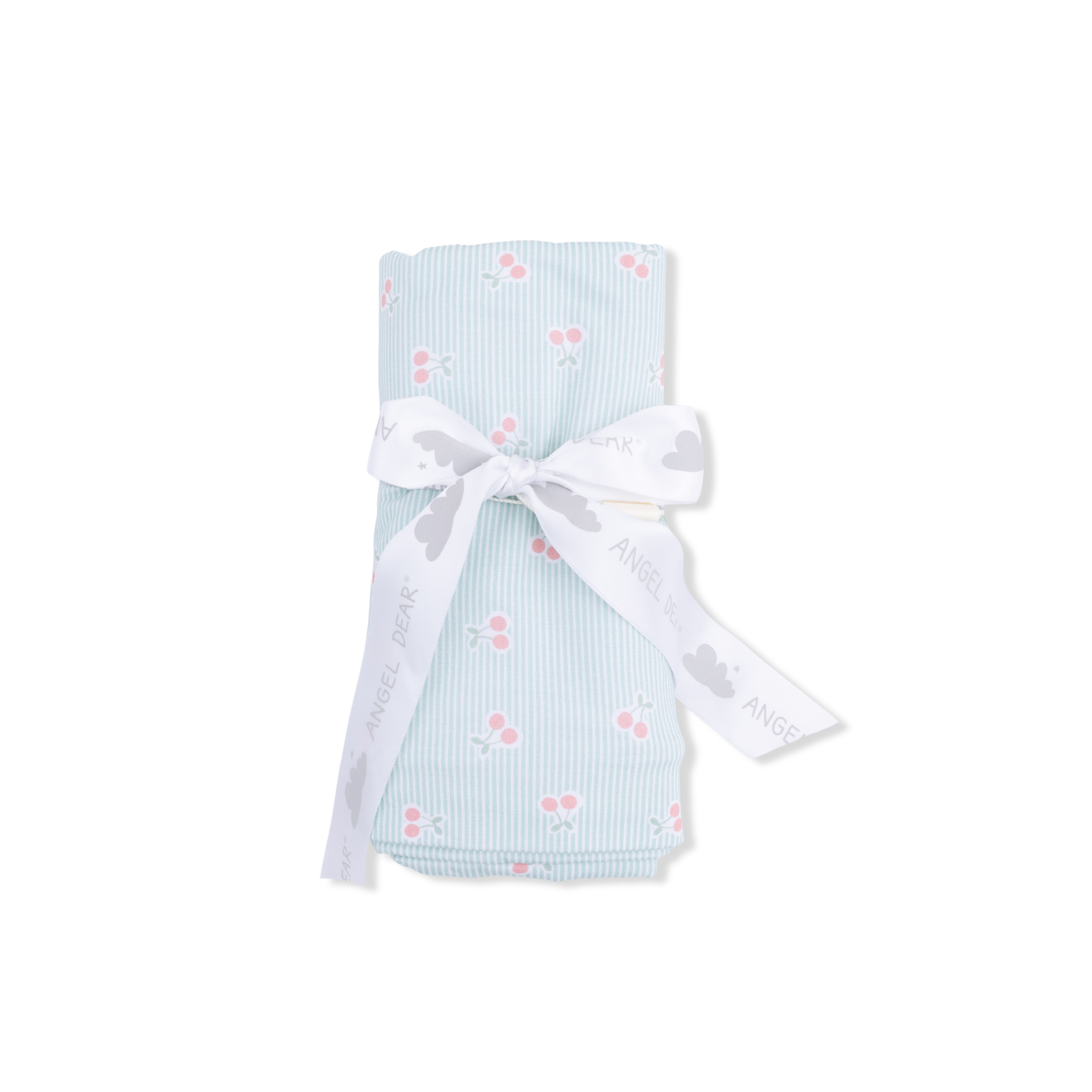 Tiny Cherry Stripe - Swaddle Blanket-Angel Dear