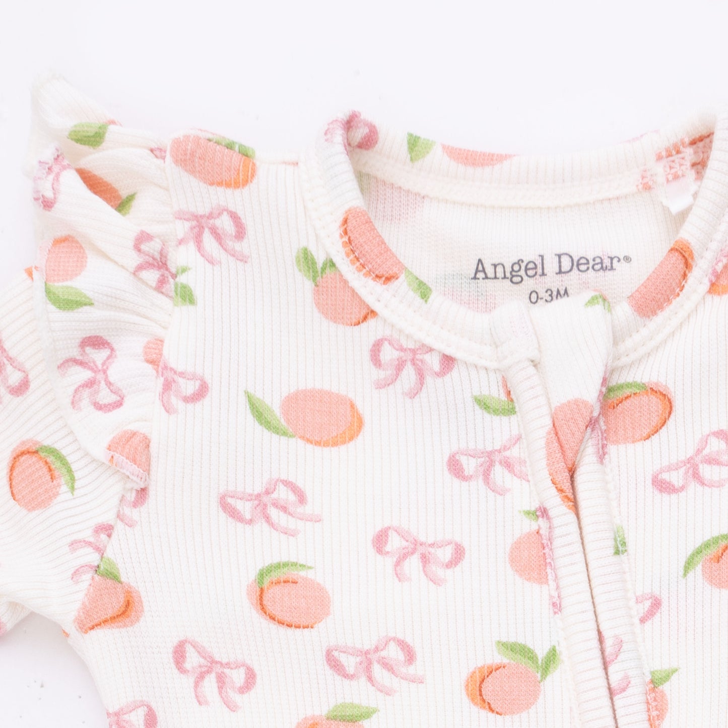 Little Peaches - 2 Way Ruffle Sleeve Zipper Footie