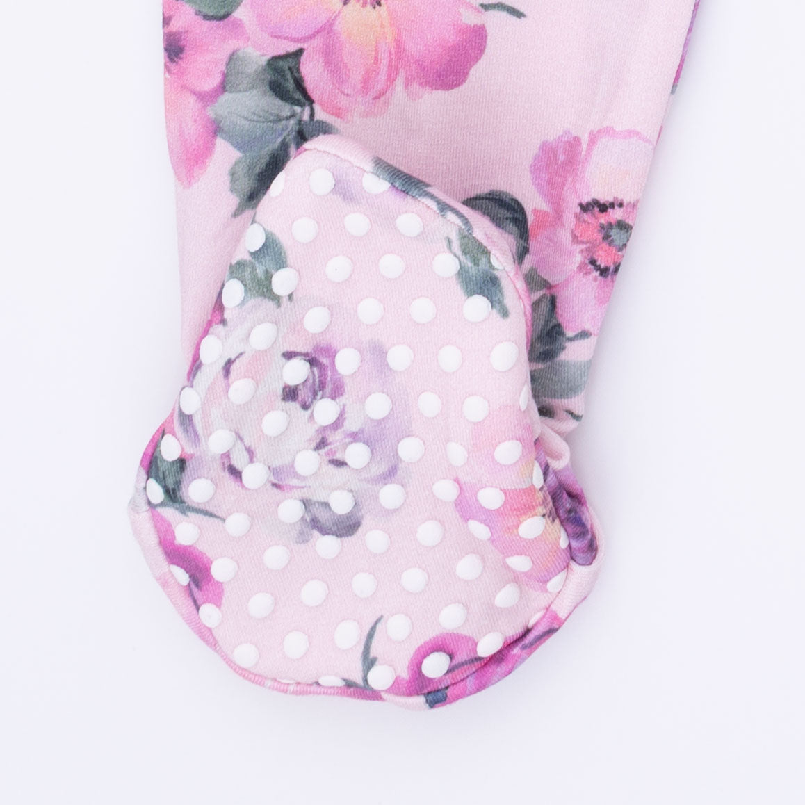 Rose Abundance - 2 Way Ruffle Sleeve Zipper Footie