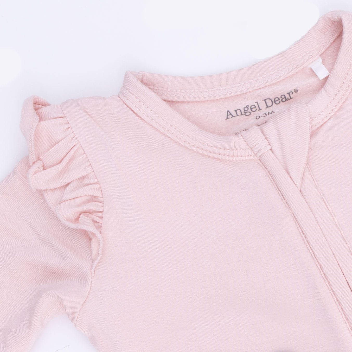 Solid Lotus - 2 Way Ruffle Sleeve Zipper Footie
