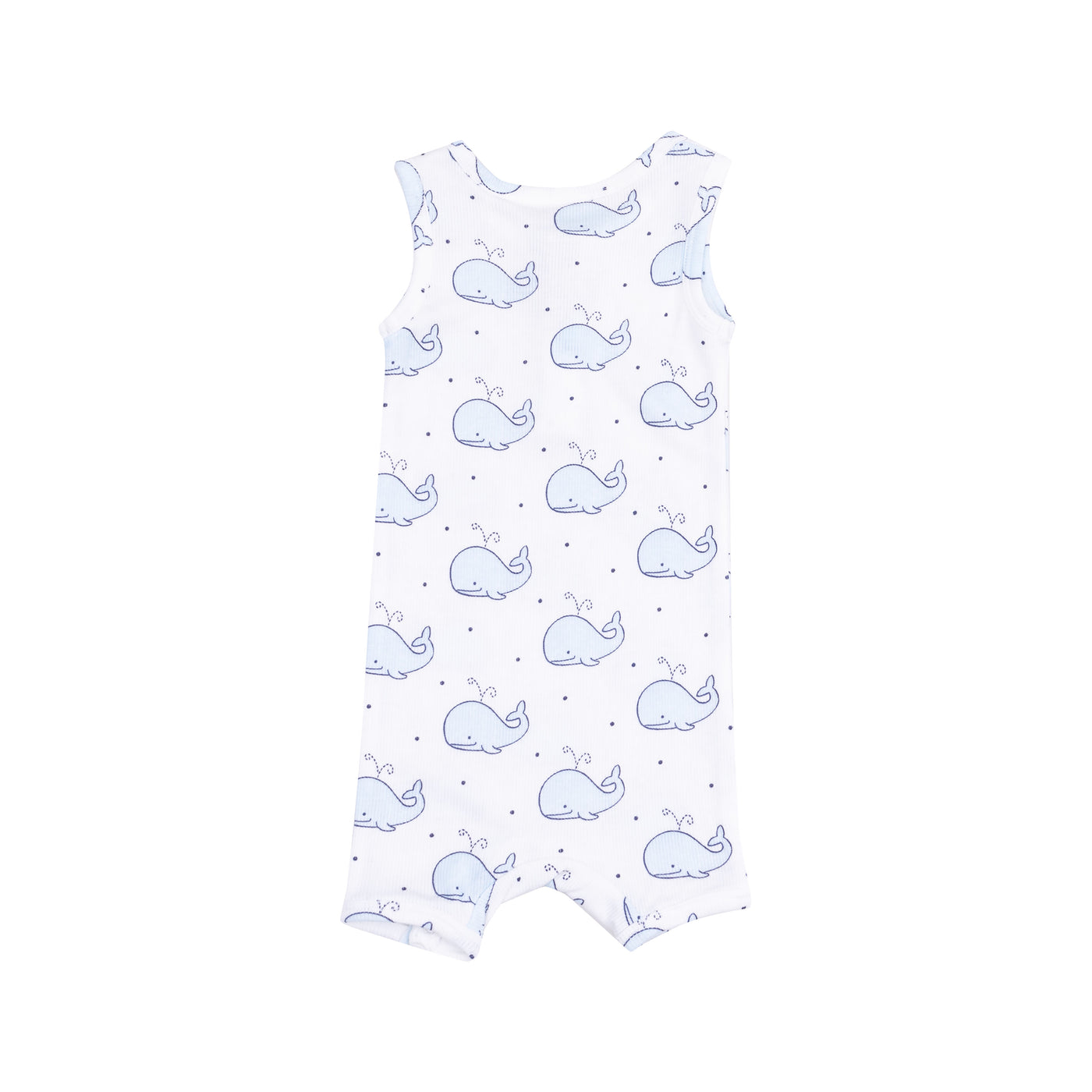 Sleeveless Shortie Romper - Bubbly Whale Blue