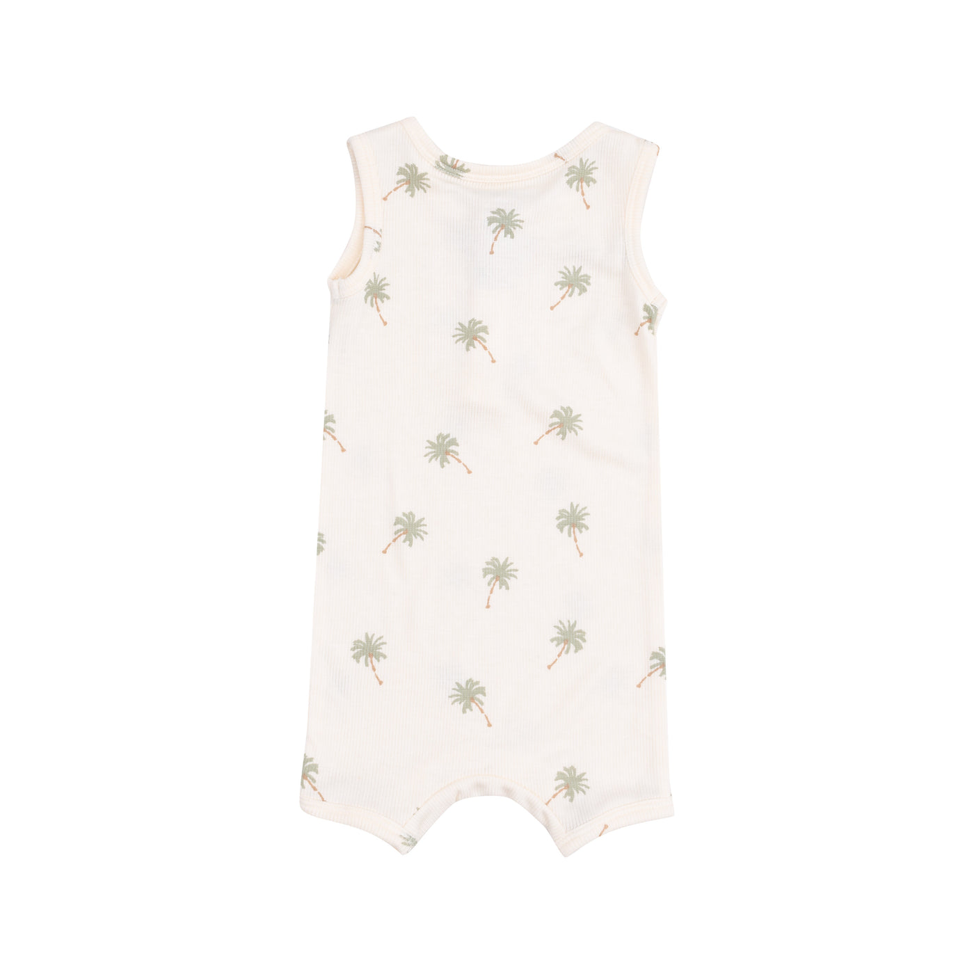 Sleeveless Shortie Romper - Palm Trees