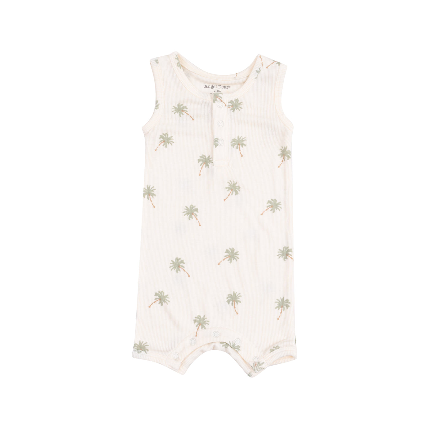 Sleeveless Shortie Romper - Palm Trees