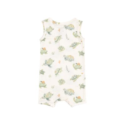 Sleevless Shortie Romper - Sea Turtles