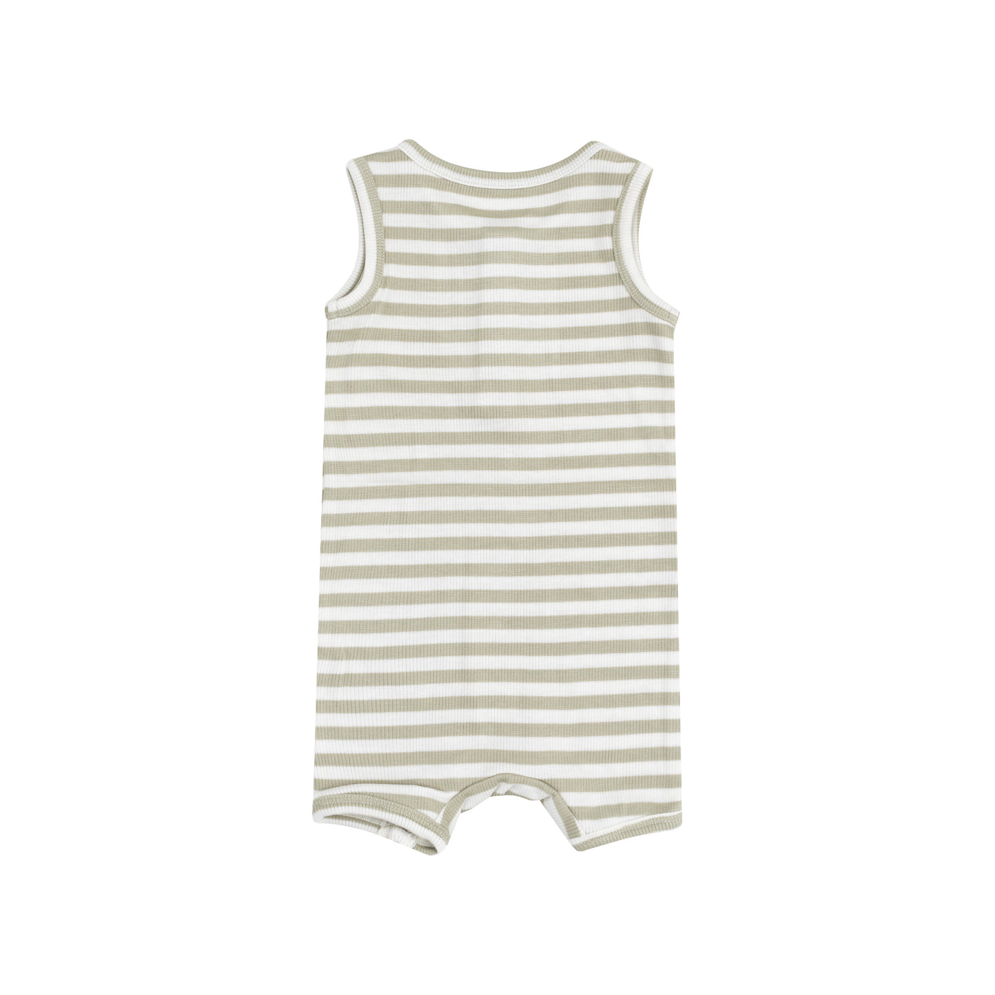 Sleeveless Shortie Romper - Stripe Sage