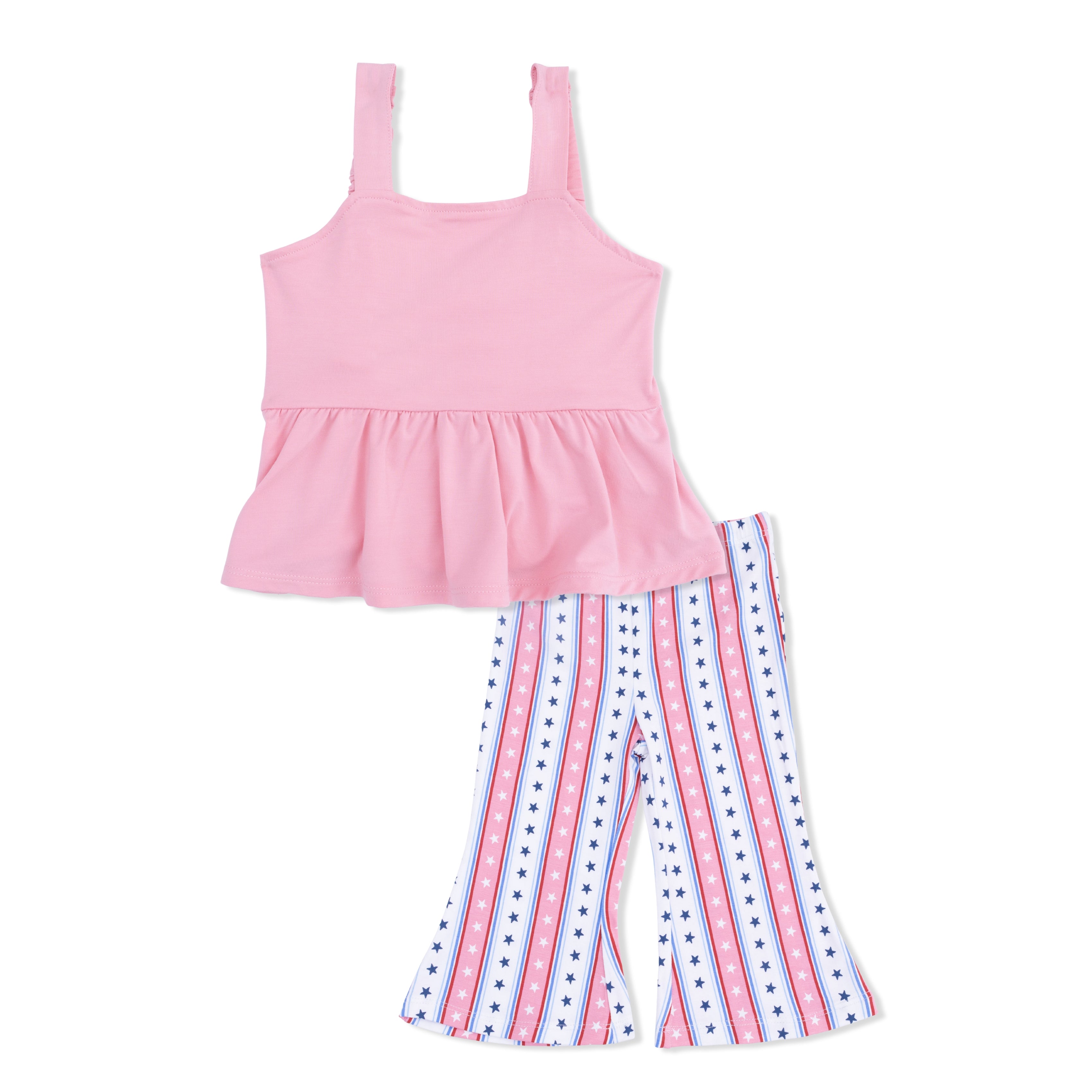 Stars and Stripes - Peplum Tank with Baby Bells-Angel Dear