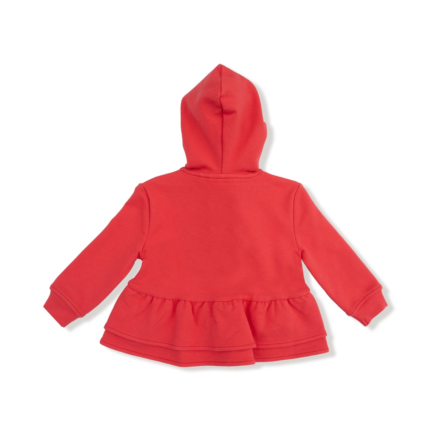 Zip Peplum Hoodie in our  Varsity - Red print from Angel Dear