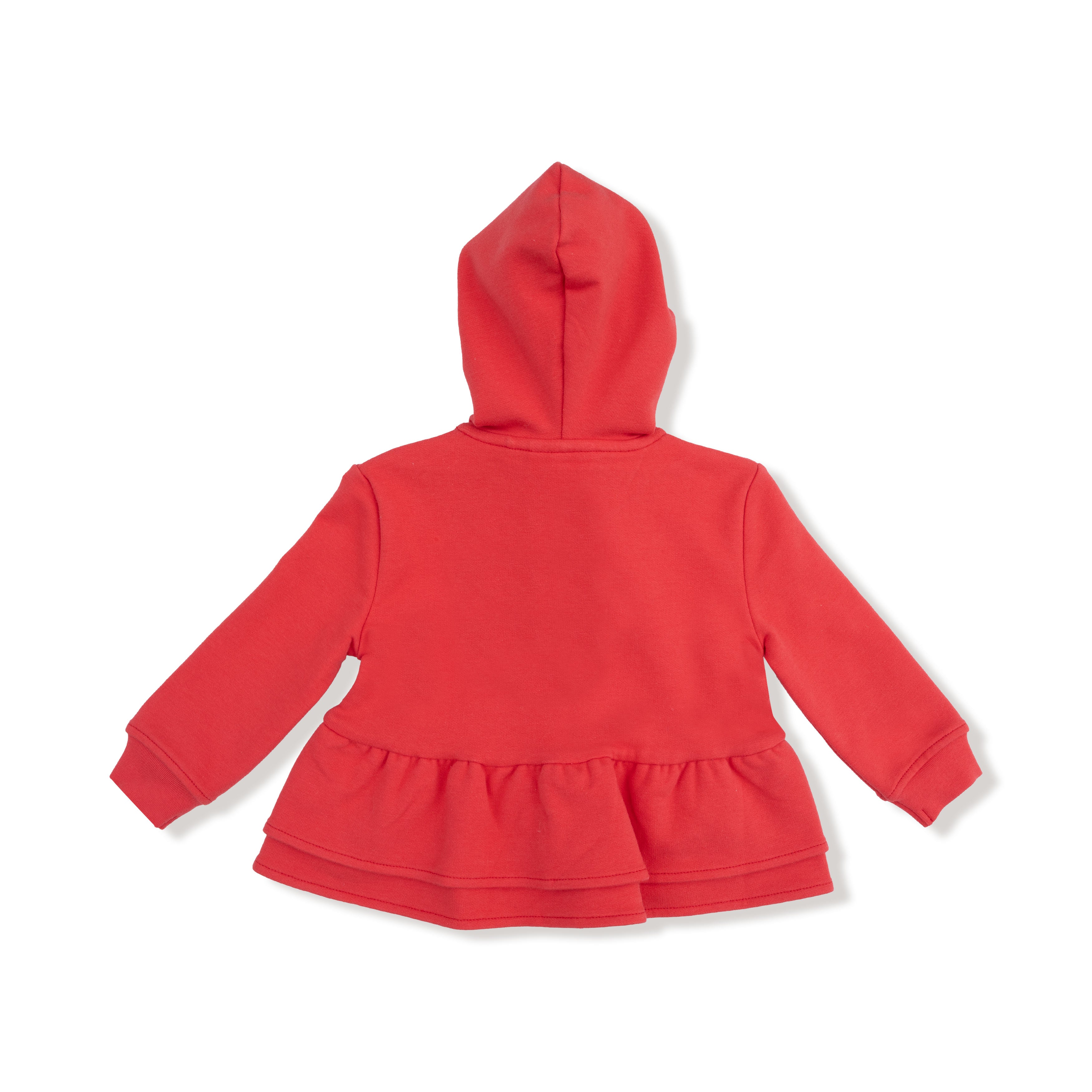 Zip Peplum Hoodie in our  Varsity - Red print from Angel Dear