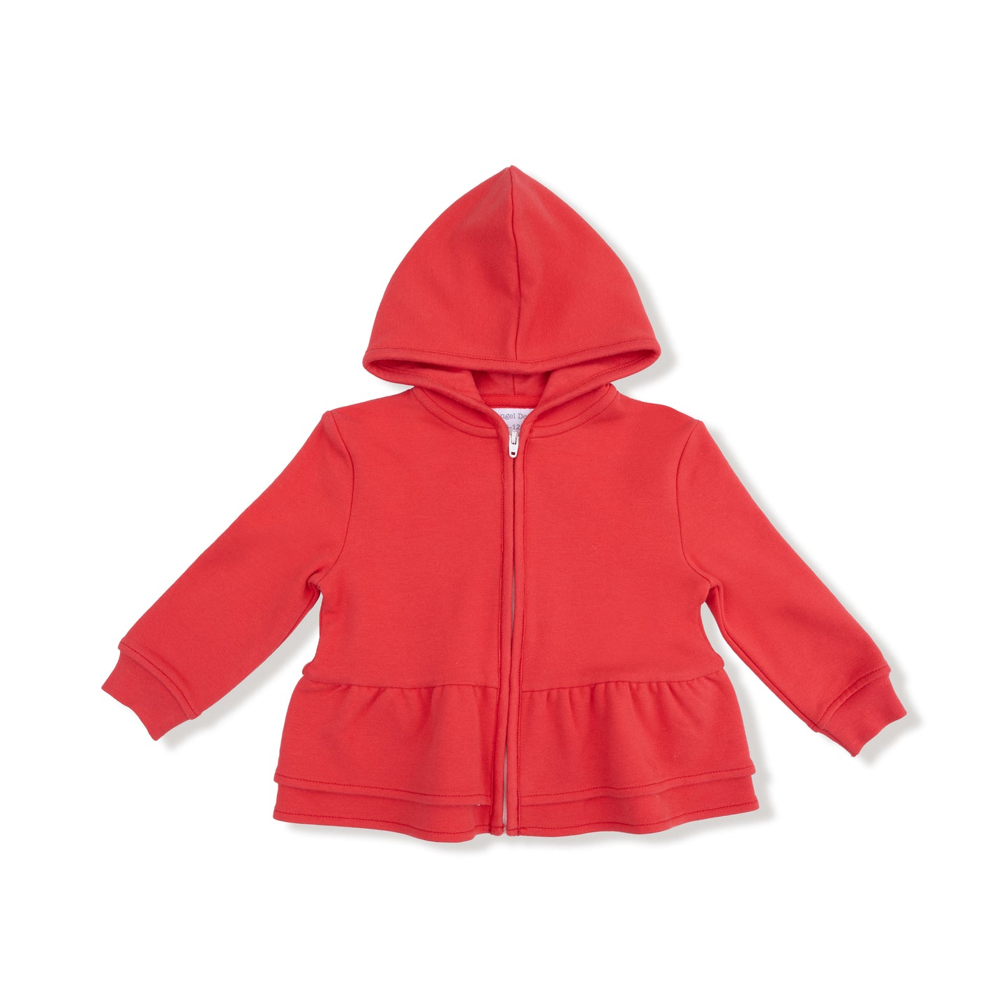 Zip Peplum Hoodie in our  Varsity - Red print from Angel Dear