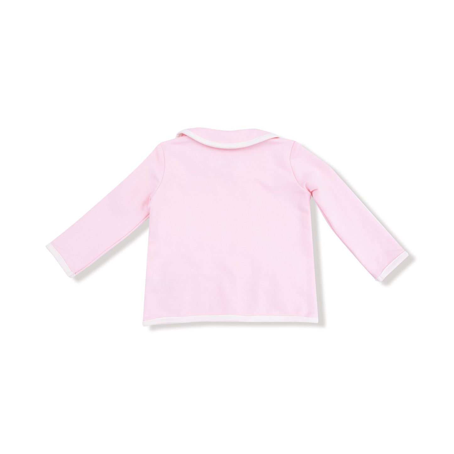 Tweed Style Jacket with Bow Pockets in our  Varsity - Pink print from Angel Dear