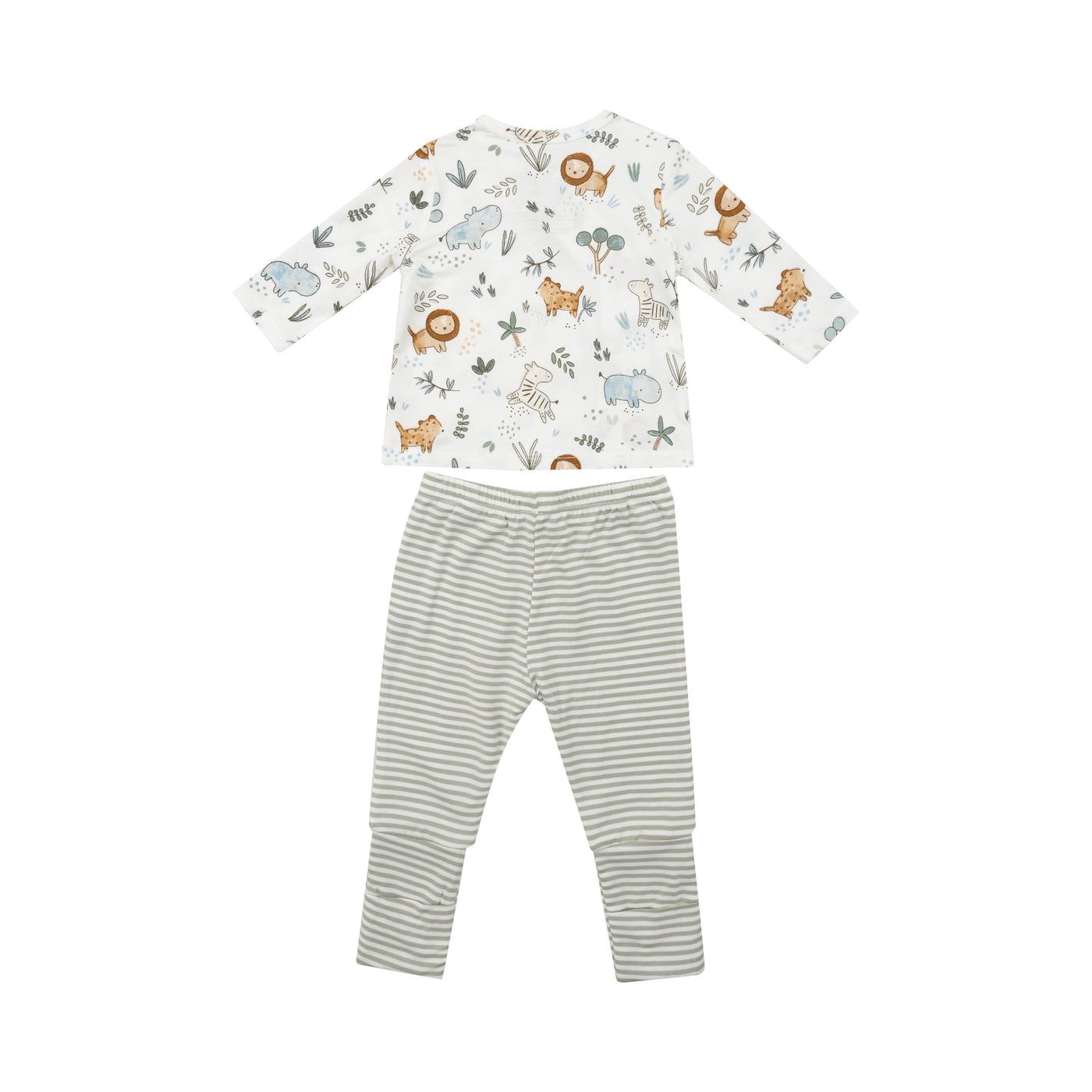 Tmh Set With Roll Over Cuff Pant - Delicate Safari-Angel Dear