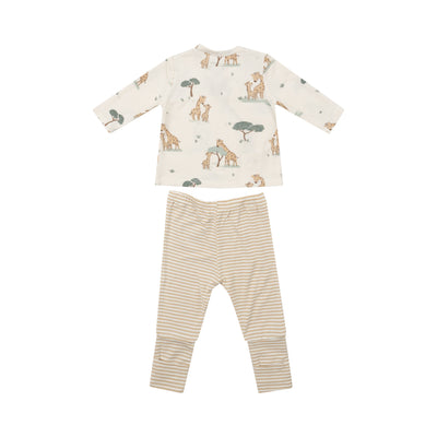 Tmh Set With Roll Over Cuff Pant - Giraffe Families