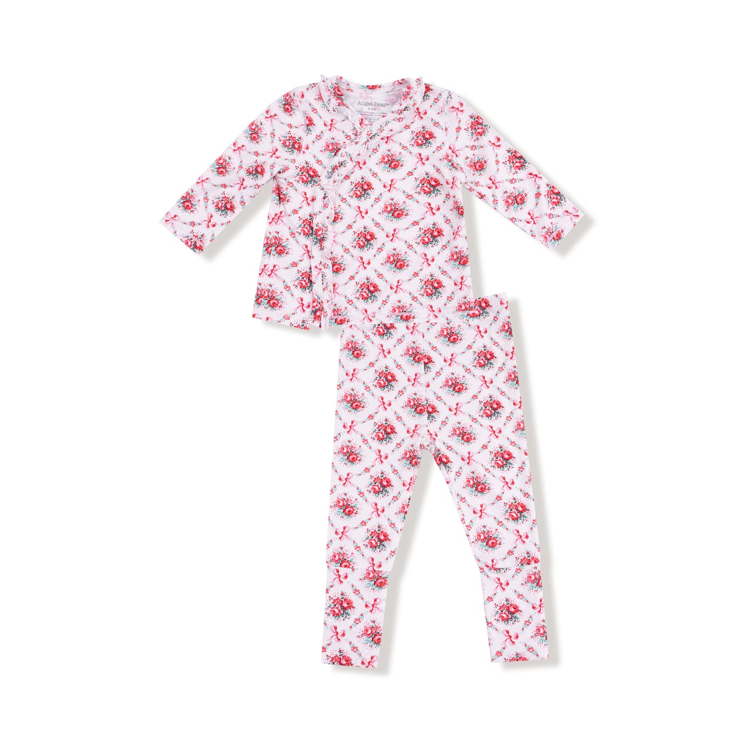 Take Me Home Set in our  Rose Bow Lattice print from Angel Dear